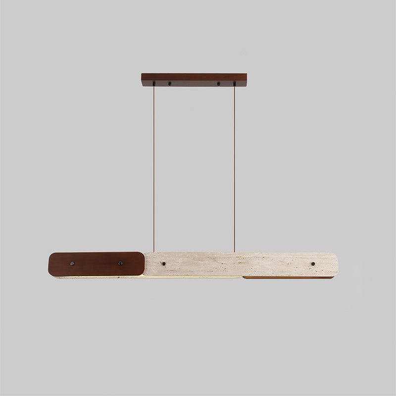 Aluet Minimalist Wood Linear Chandelier