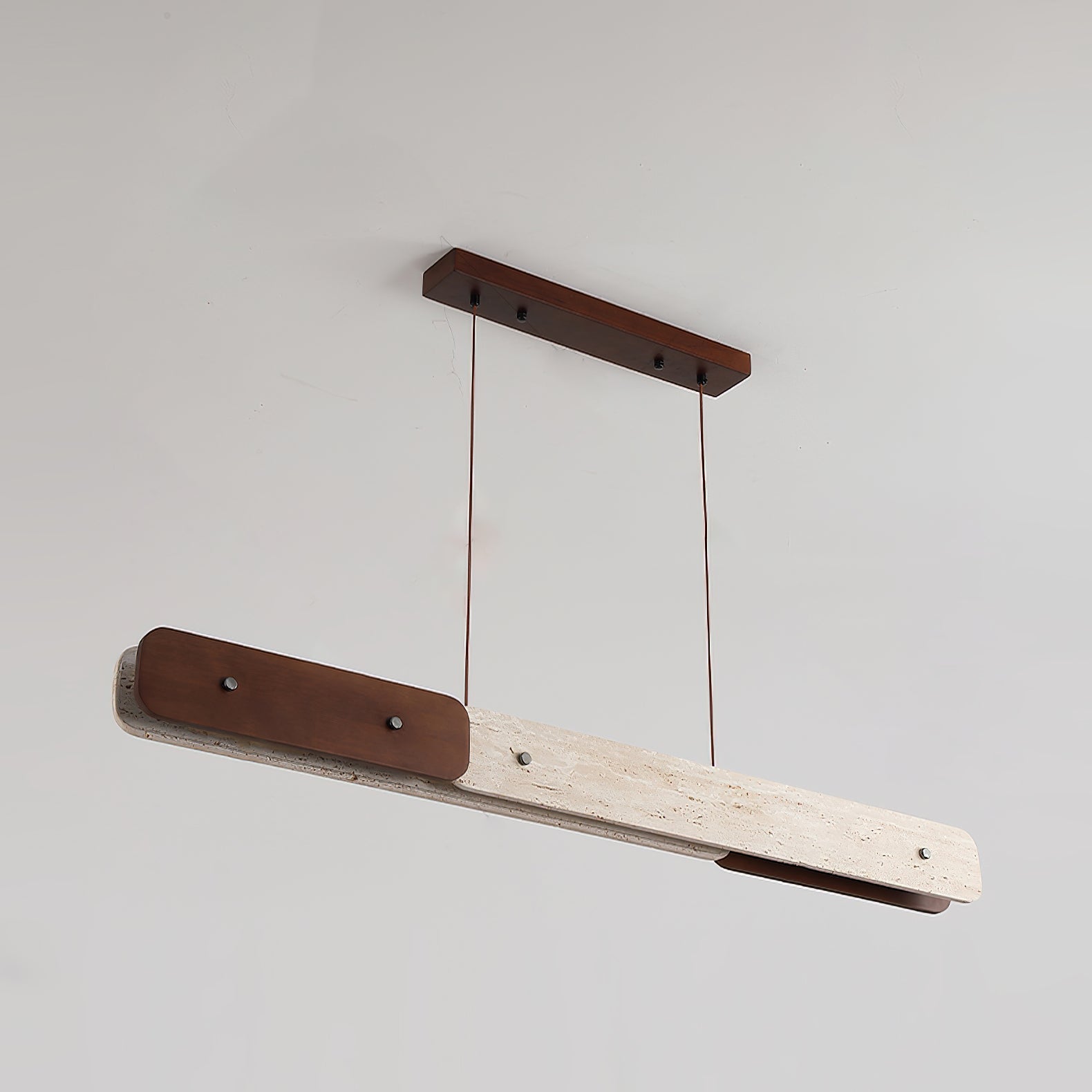 Aluet Minimalist Wood Linear Chandelier