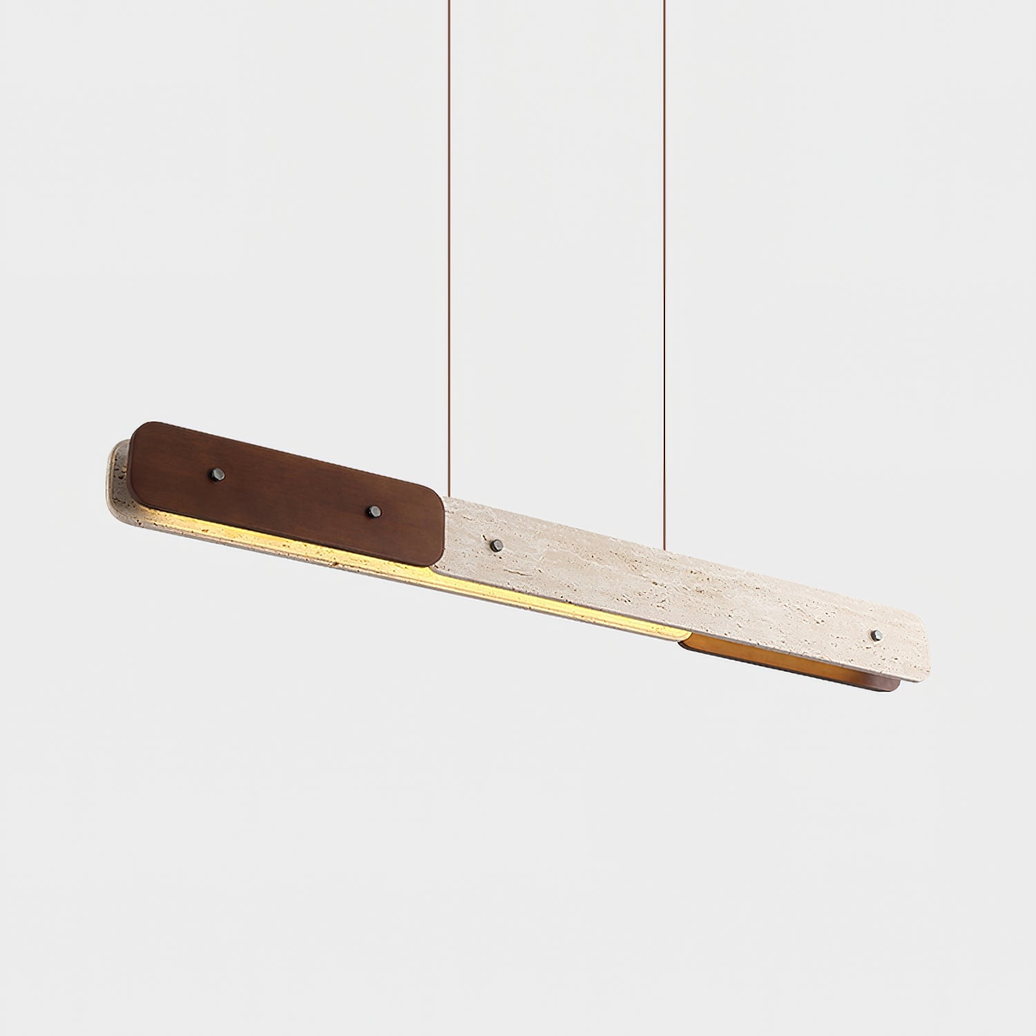 Aluet Minimalist Wood Linear Chandelier