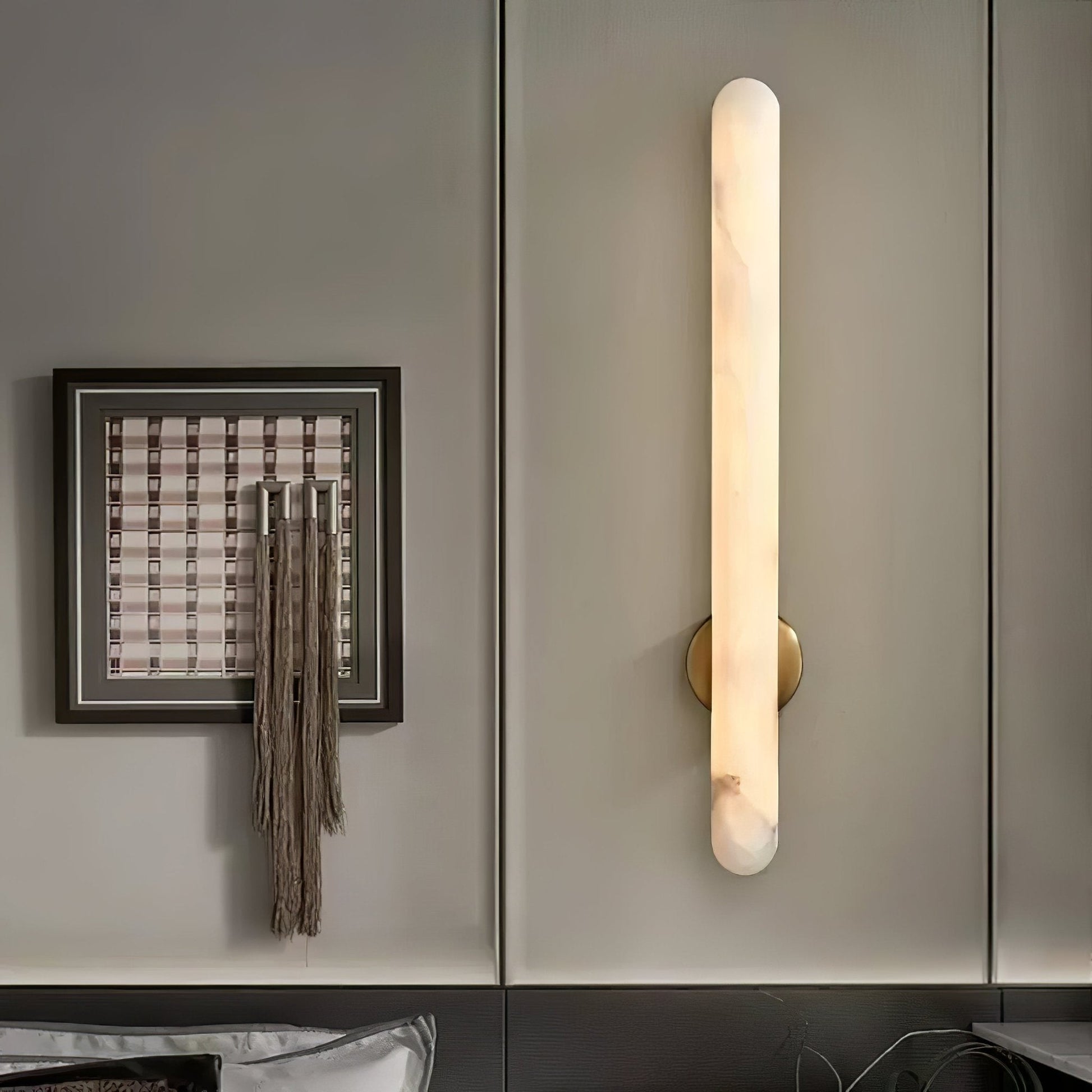 Elvenira Cylindrical Alabaster Wall Light - Blowlighting