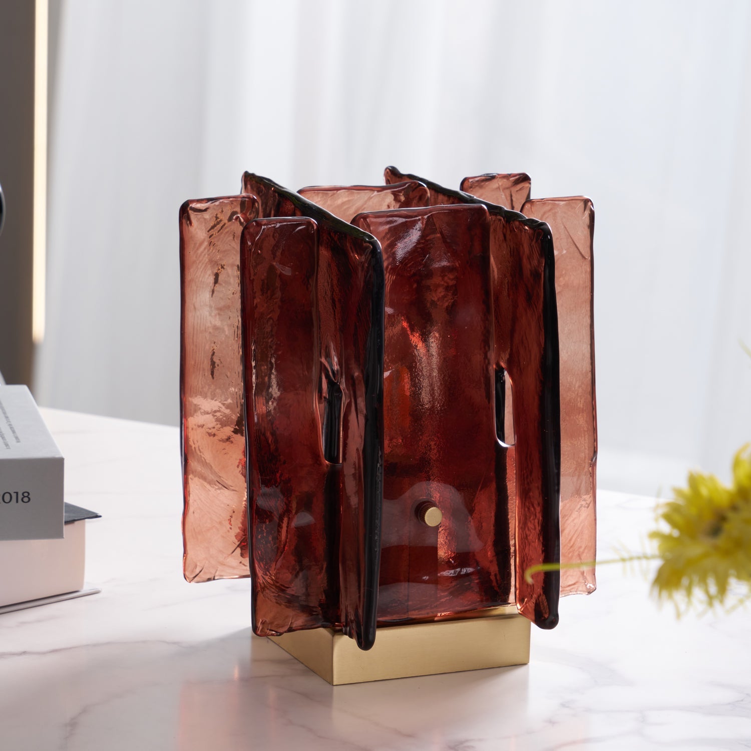 Amber Building Block Table Lamp - Blowlighting