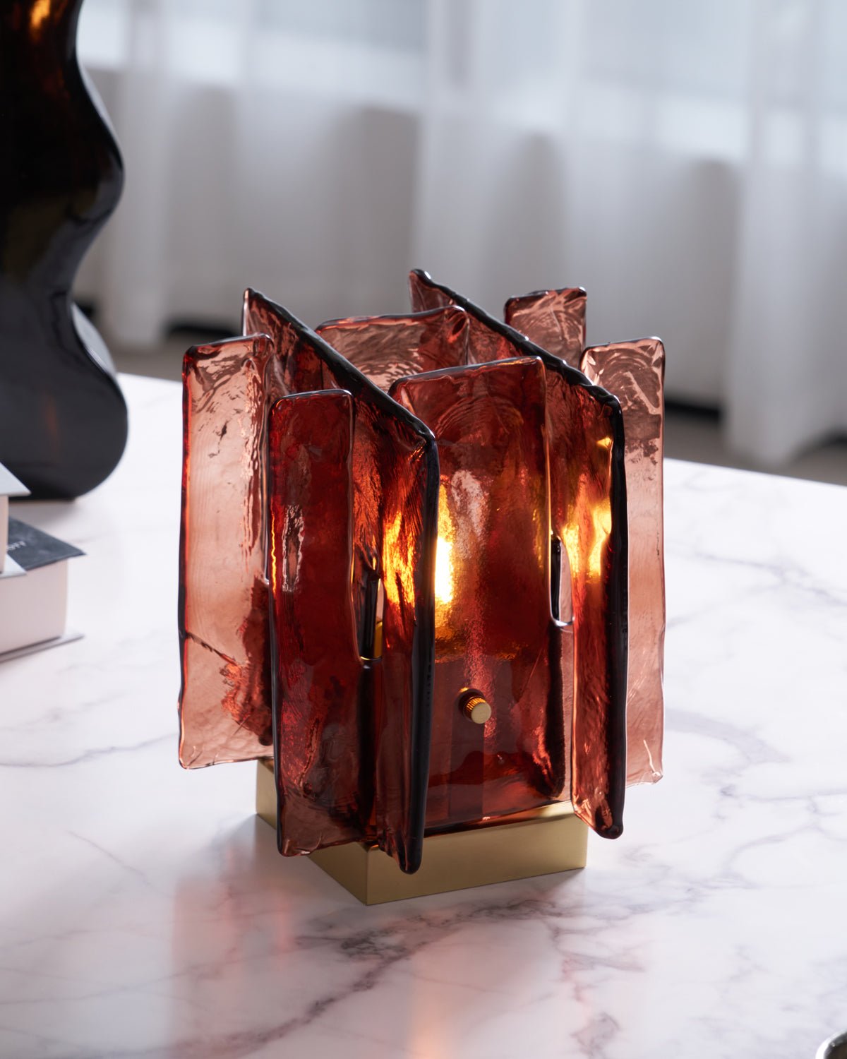 Amber Building Block Table Lamp - Blowlighting
