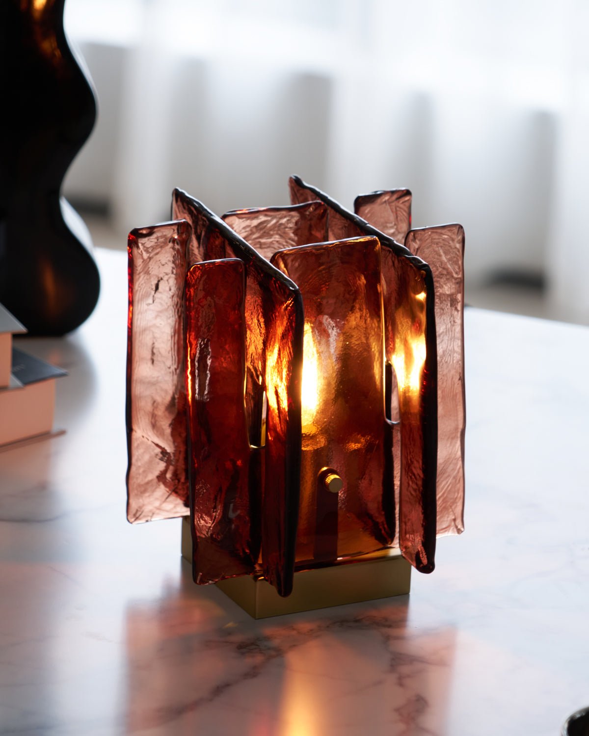 Amber Building Block Table Lamp - Blowlighting