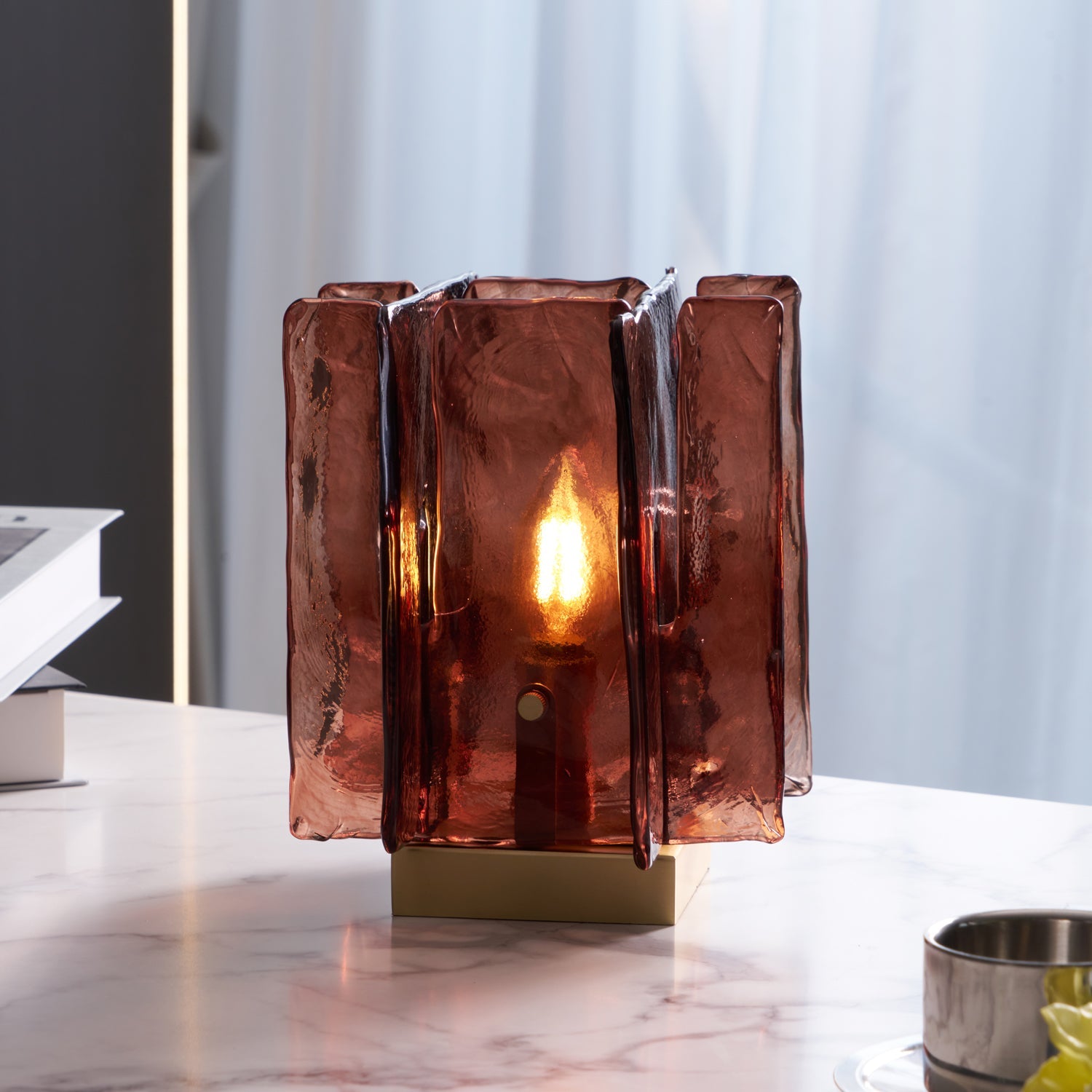 Amber Building Block Table Lamp - Blowlighting