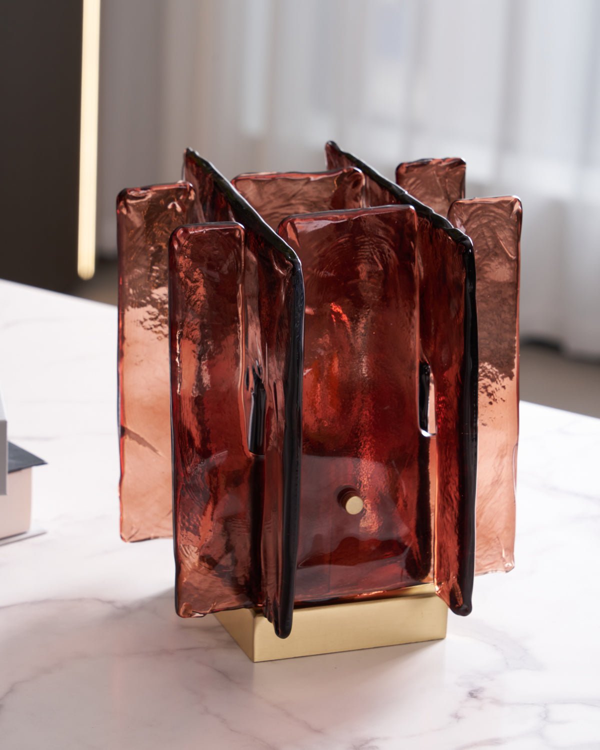 Amber Building Block Table Lamp - Blowlighting