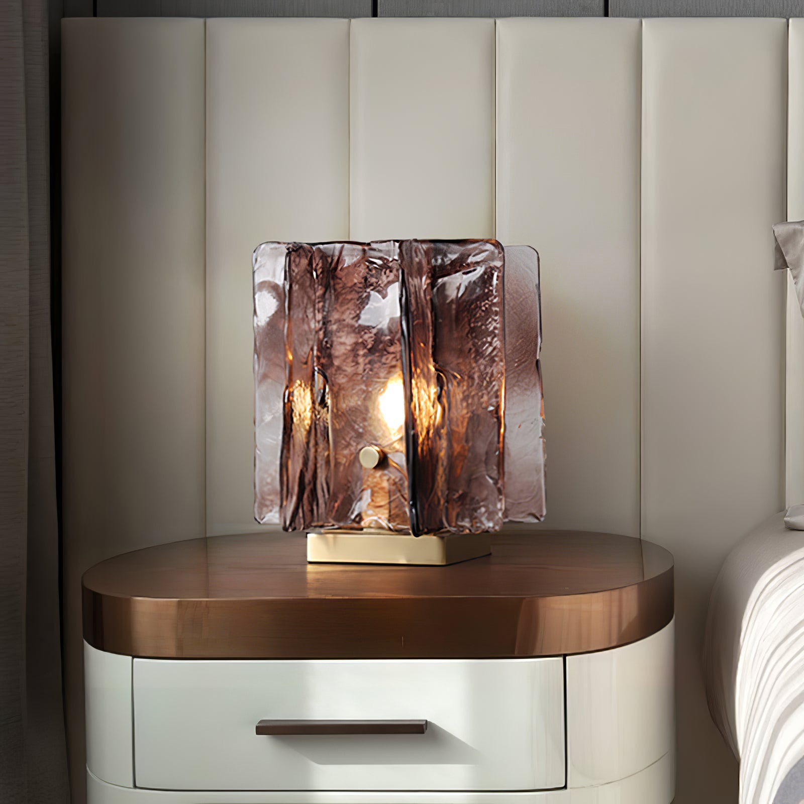 Amber Building Block Table Lamp - Blowlighting