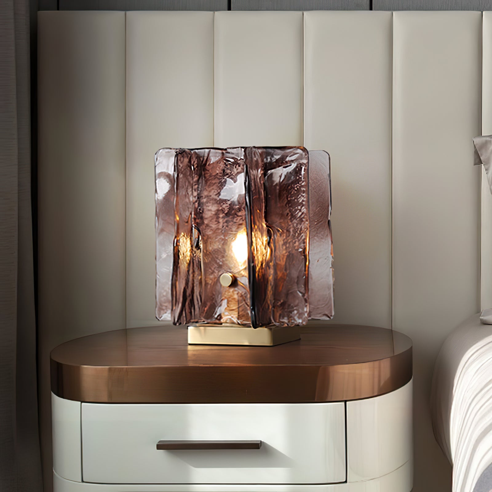 Amber Building Block Table Lamp - Blowlighting