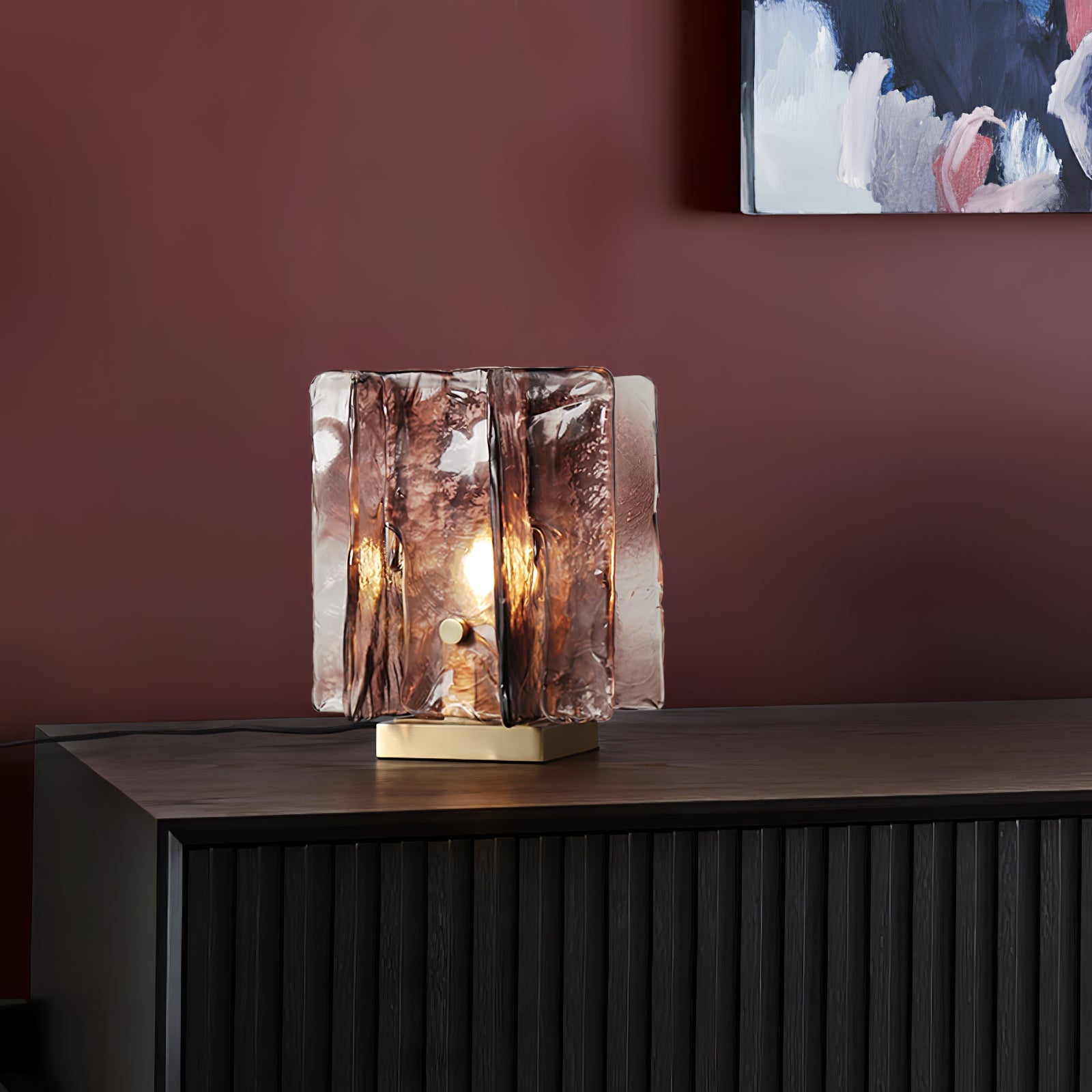 Amber Building Block Table Lamp - Blowlighting