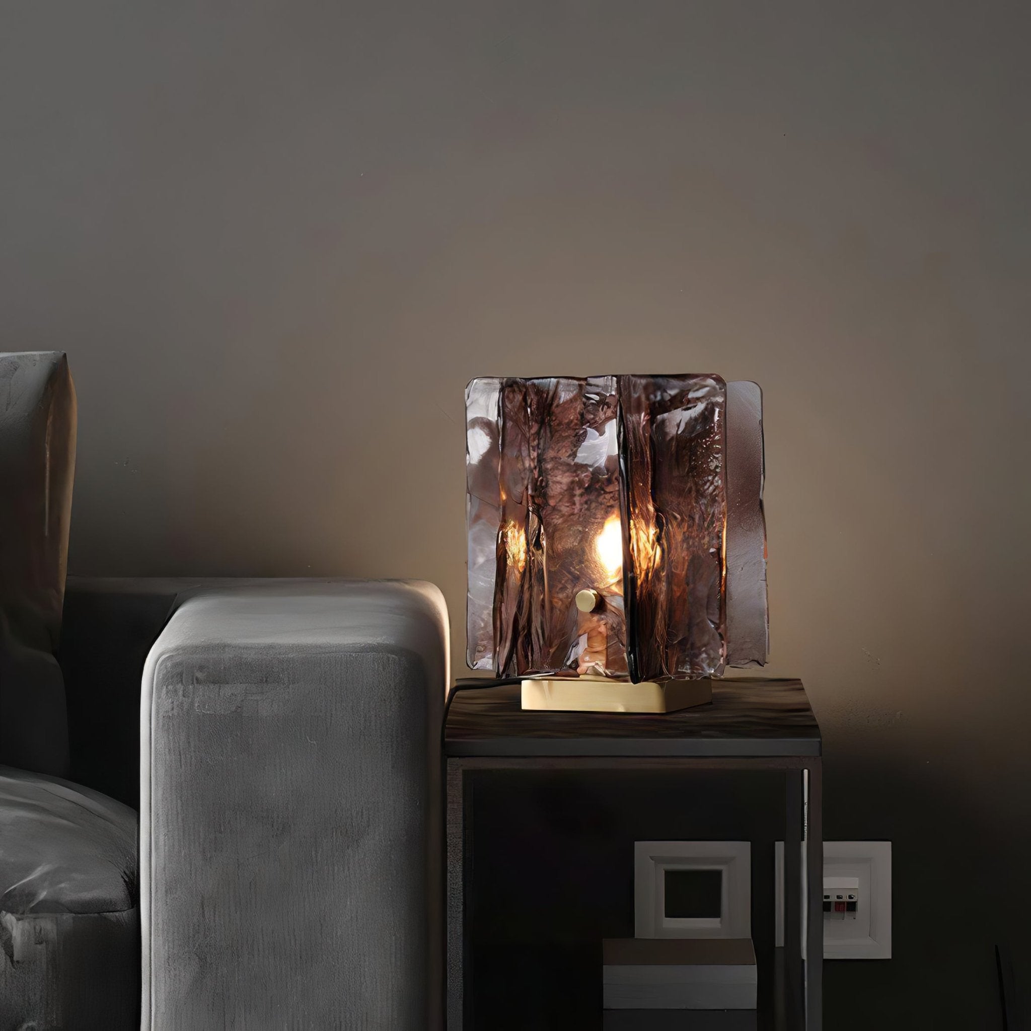 Amber Building Block Table Lamp - Blowlighting