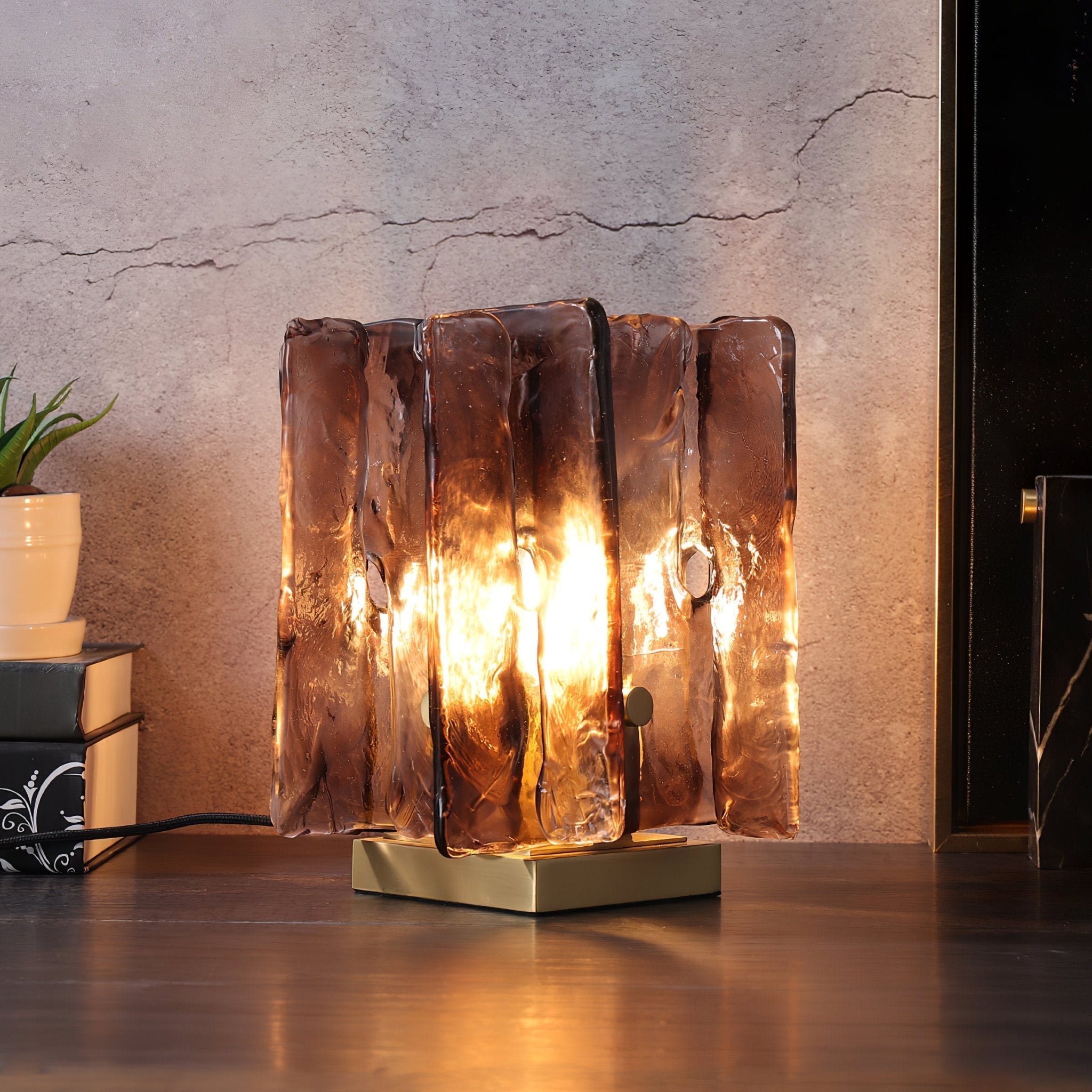 Amber Building Block Table Lamp - Blowlighting