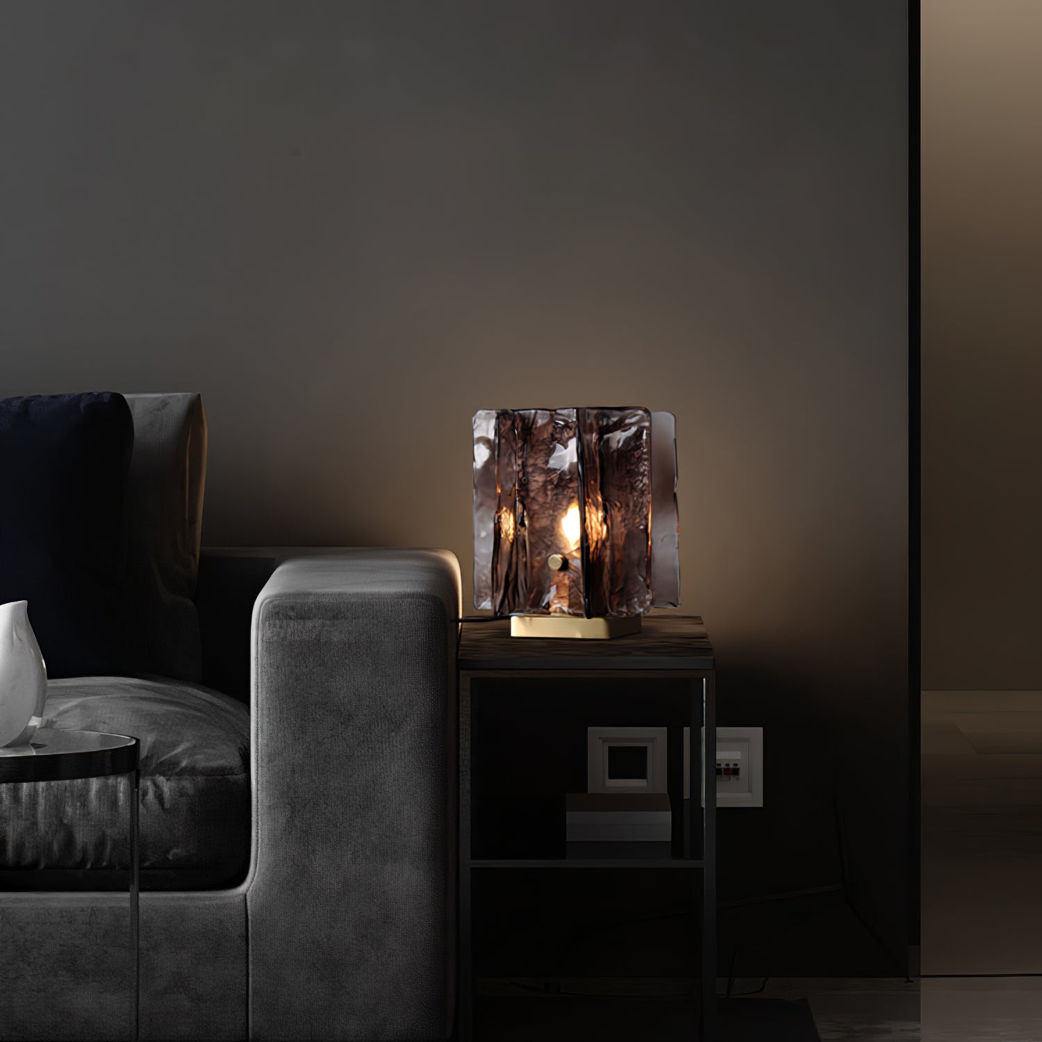Amber Building Block Table Lamp - Blowlighting
