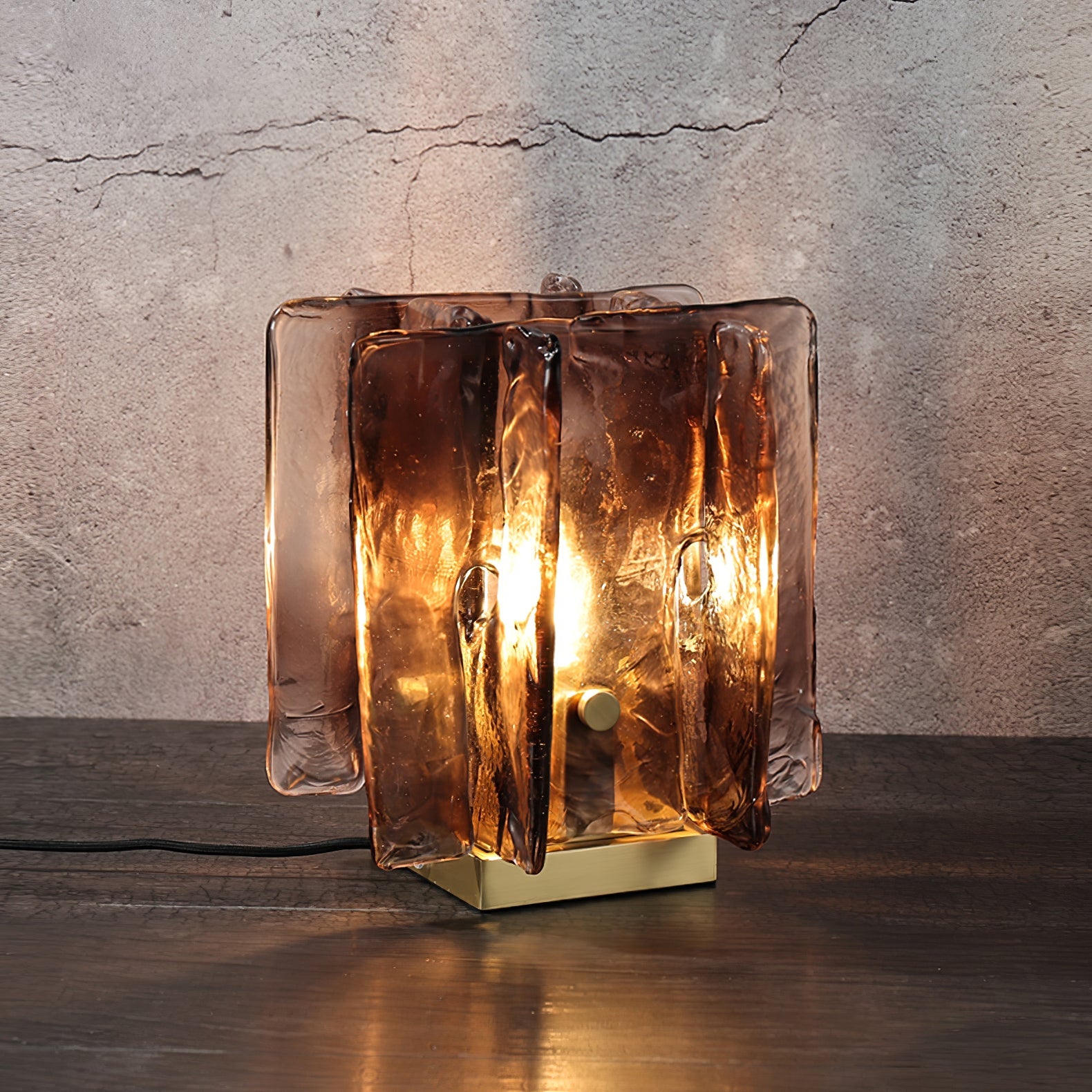 Amber Building Block Table Lamp - Blowlighting
