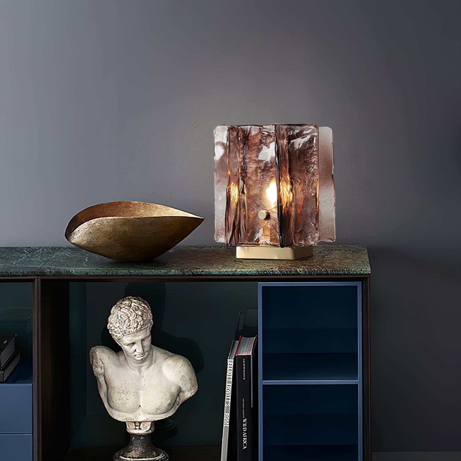 Amber Building Block Table Lamp - Blowlighting