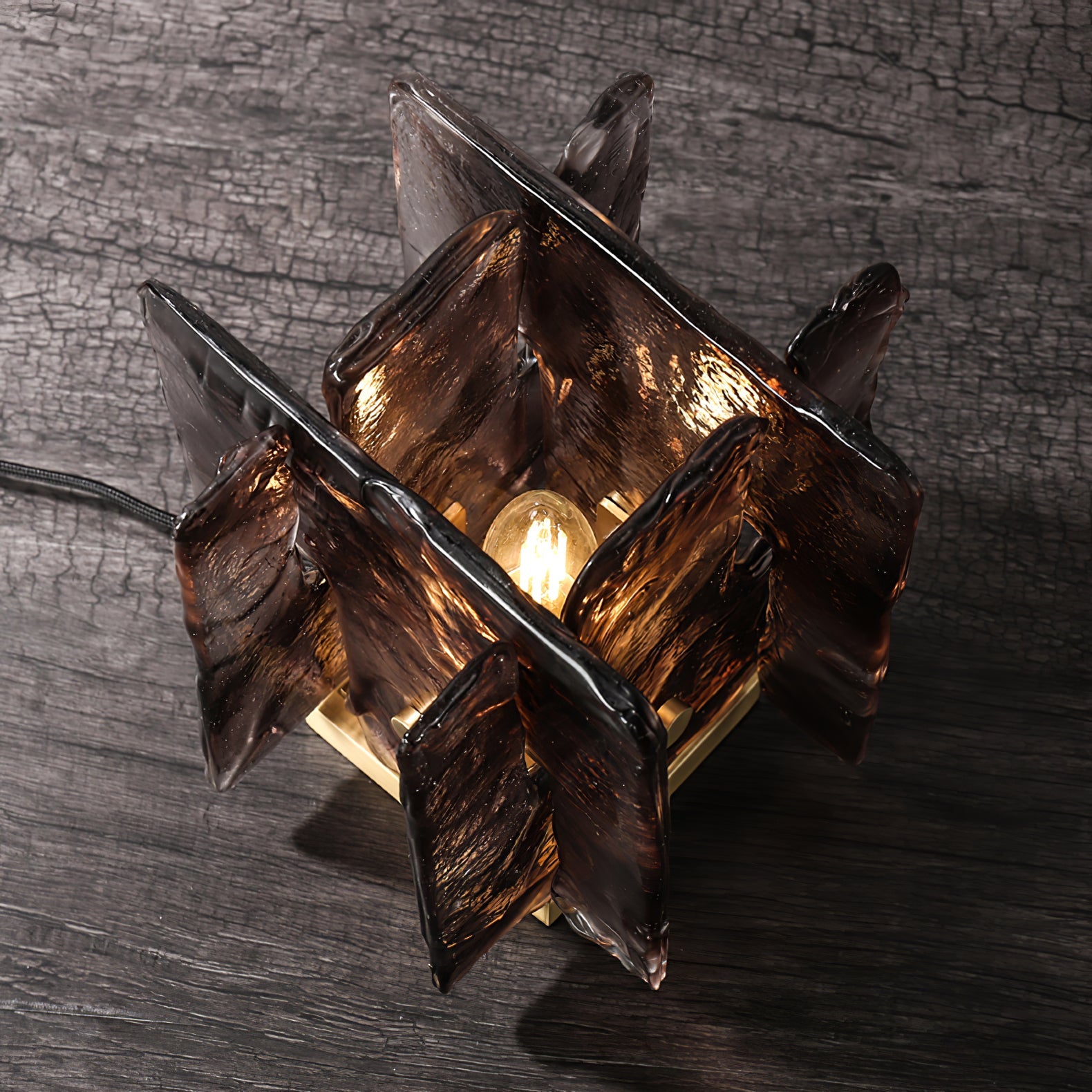 Amber Building Block Table Lamp - Blowlighting
