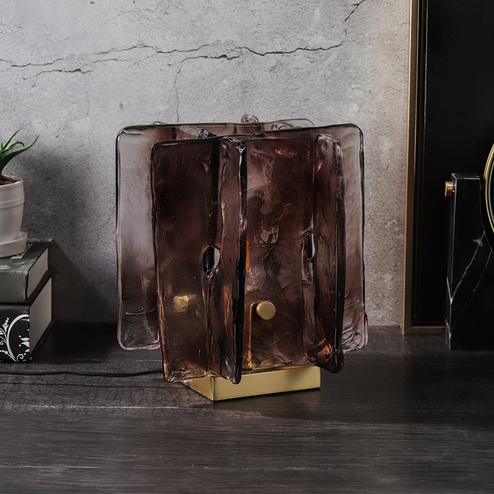 Amber Building Block Table Lamp - Blowlighting