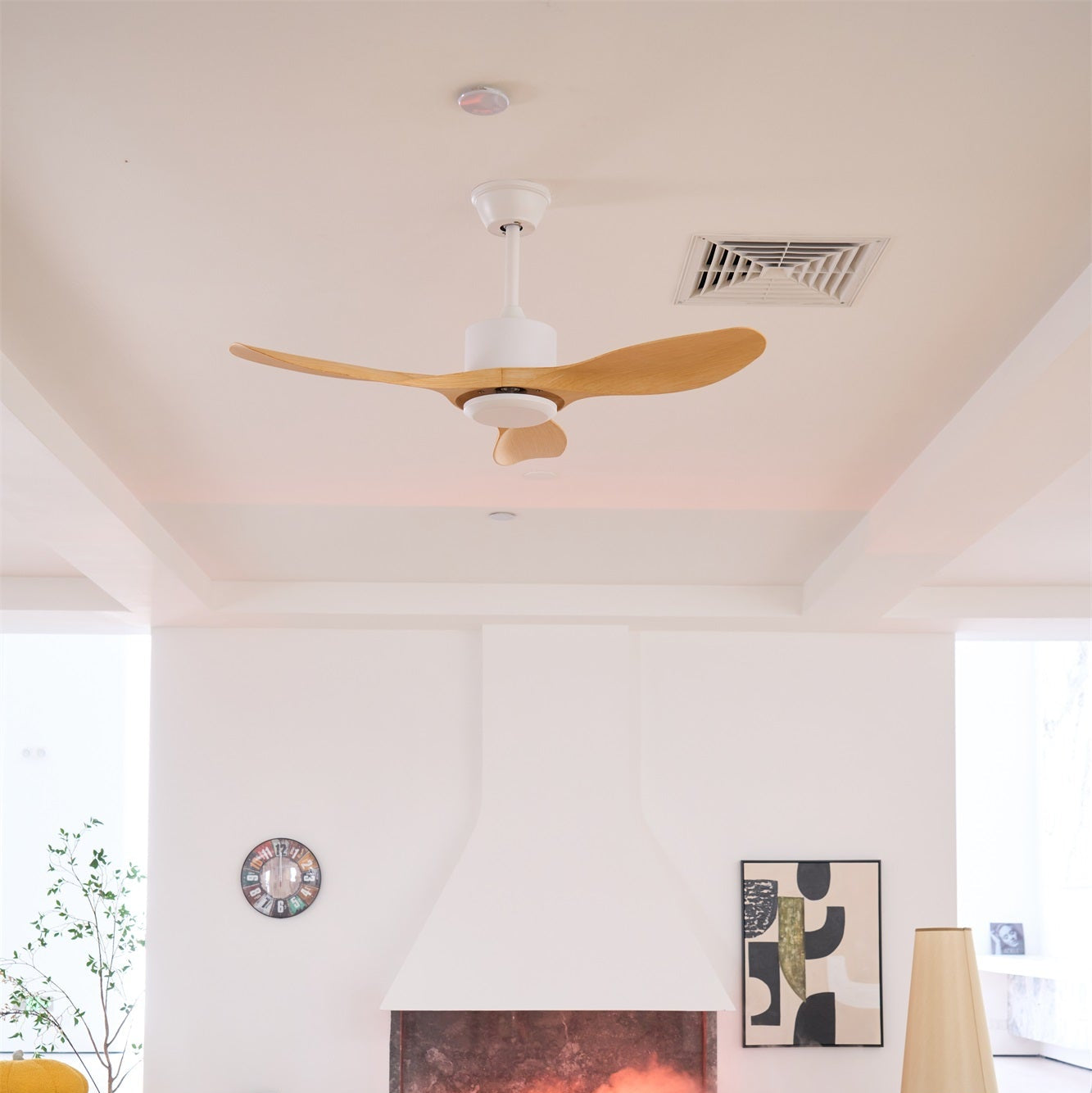 Arlo Minimalist Wood Ceiling Fan Light - Blowlighting