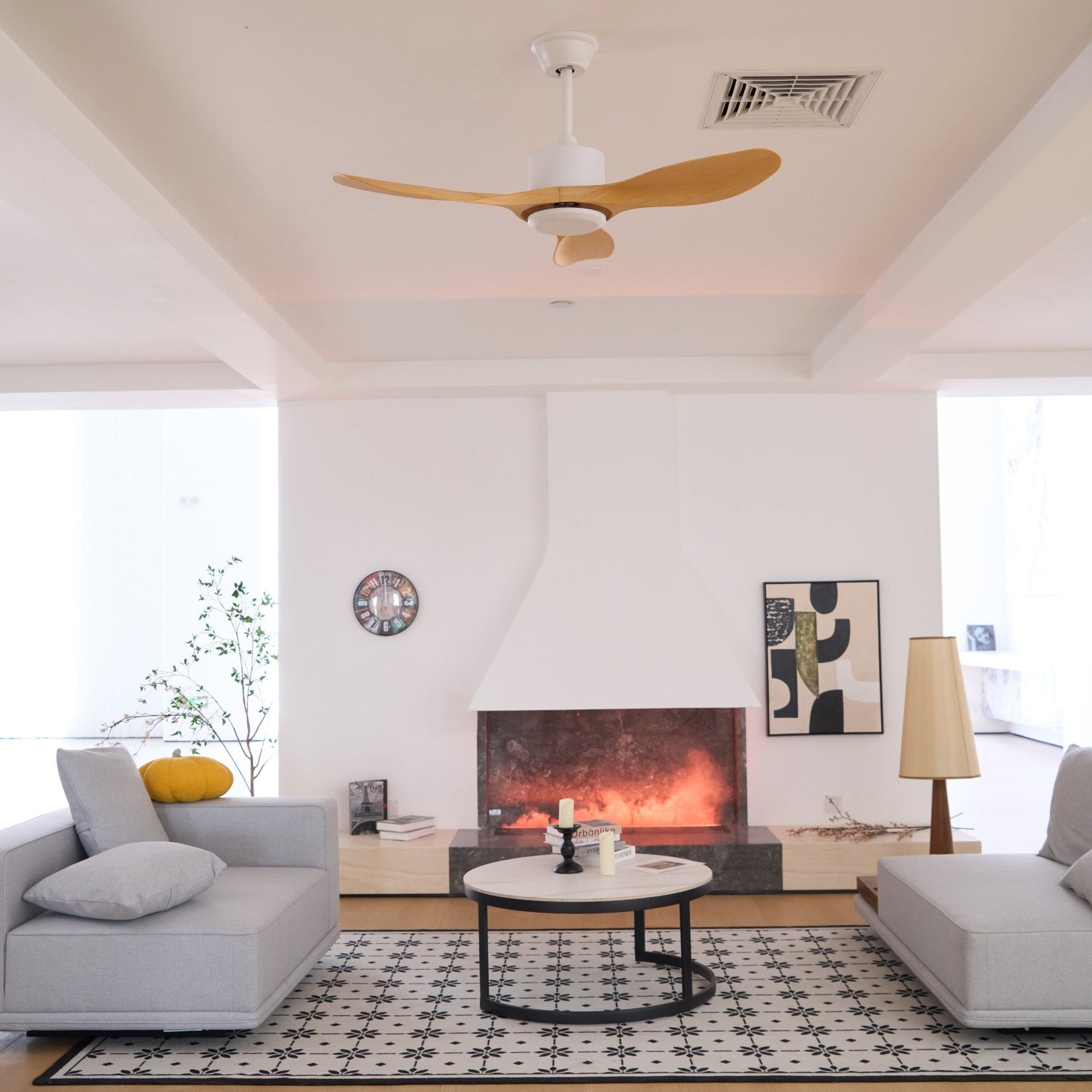 Arlo Minimalist Wood Ceiling Fan Light - Blowlighting