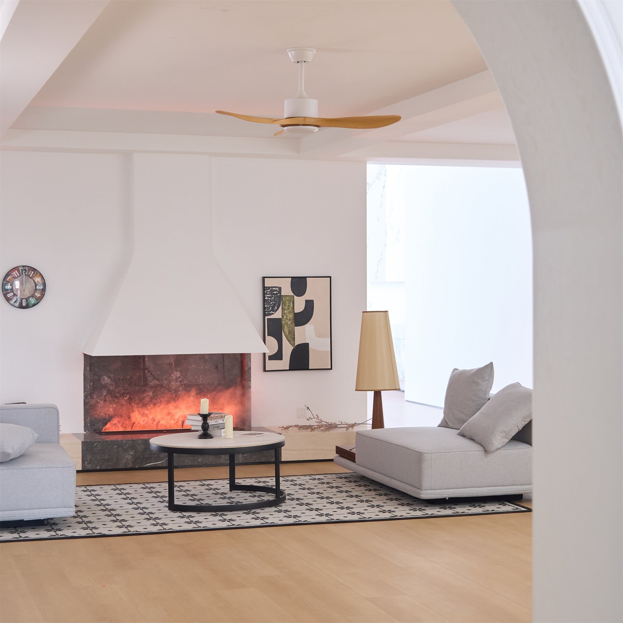 Arlo Minimalist Wood Ceiling Fan Light - Blowlighting