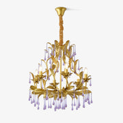 Amethyst Drops Glass Chandelier - Blowlighting