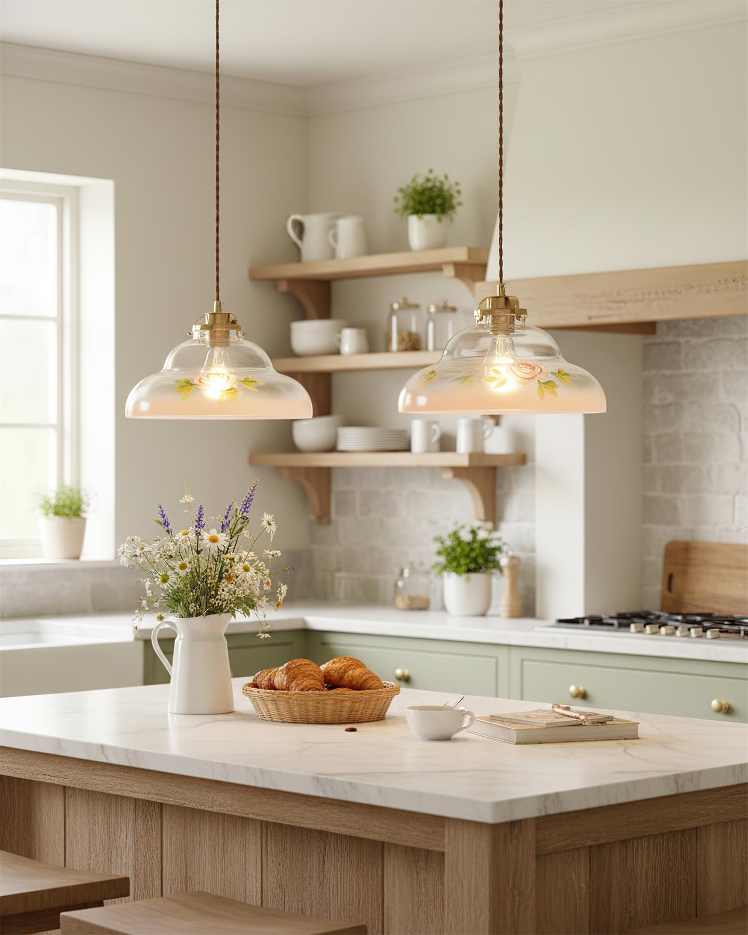 Lyric Romantic Glass Pendant Lamp