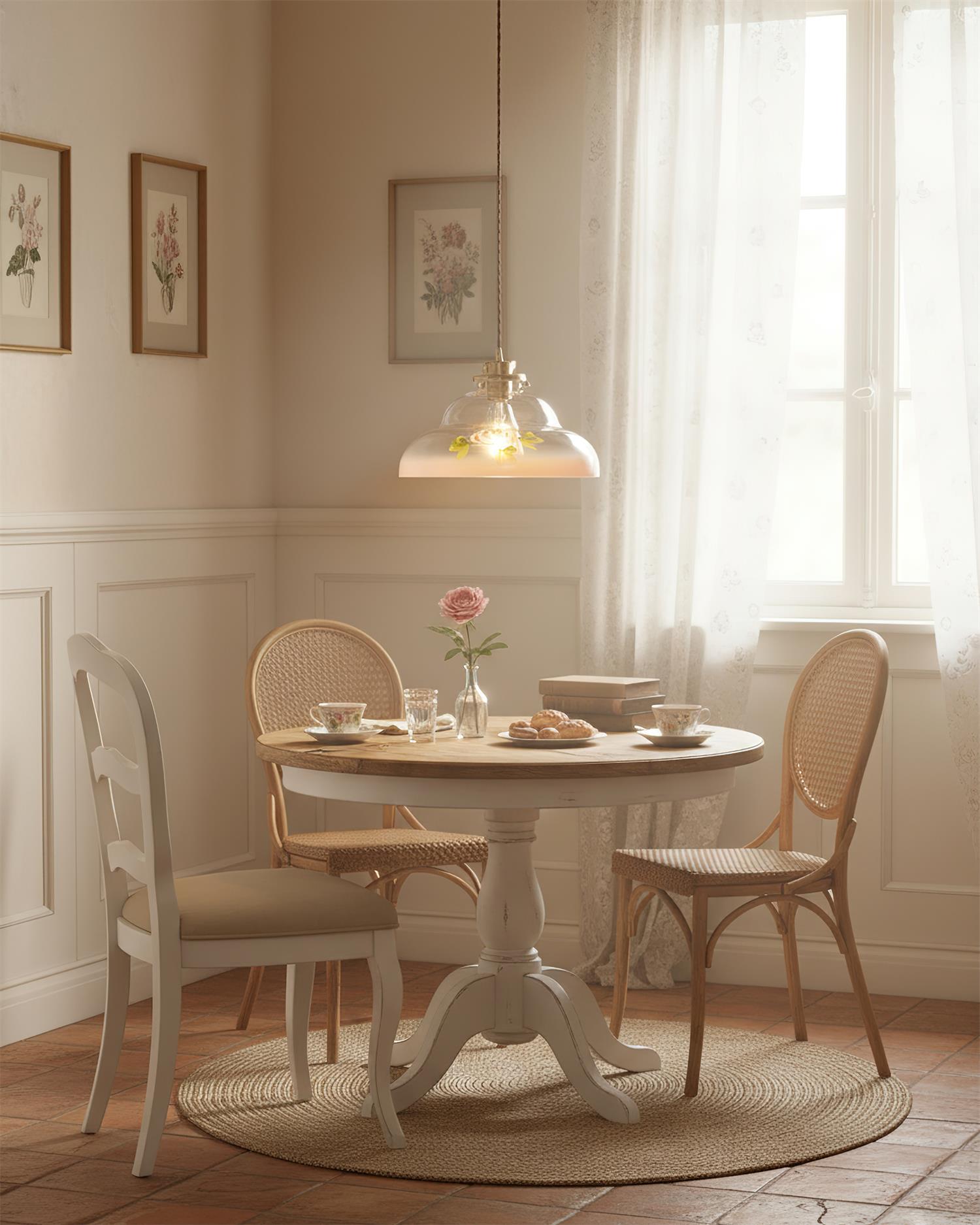 Lyric Romantic Glass Pendant Lamp