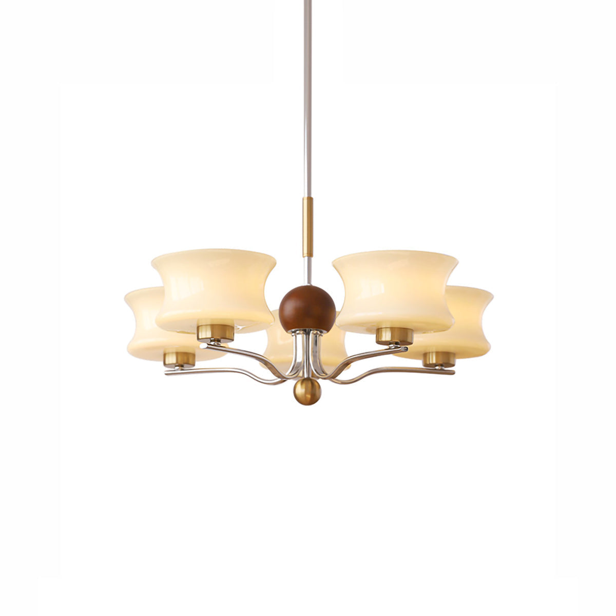 Anath Modern Glass Creamy Chandelier