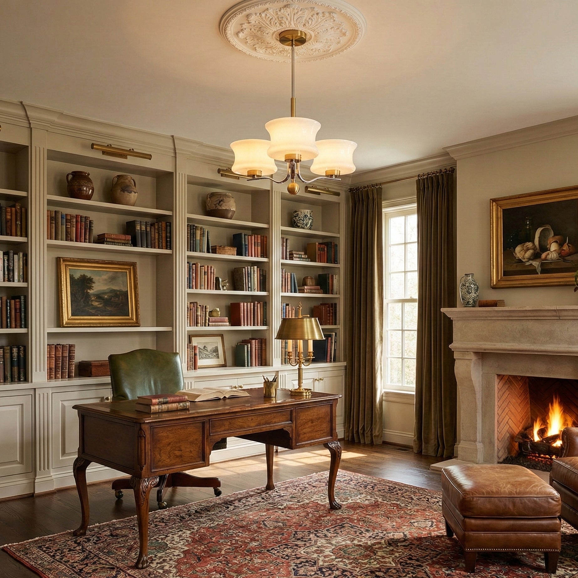 Anath Modern Glass Creamy Chandelier