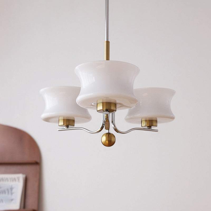 Anath Modern Glass Creamy Chandelier