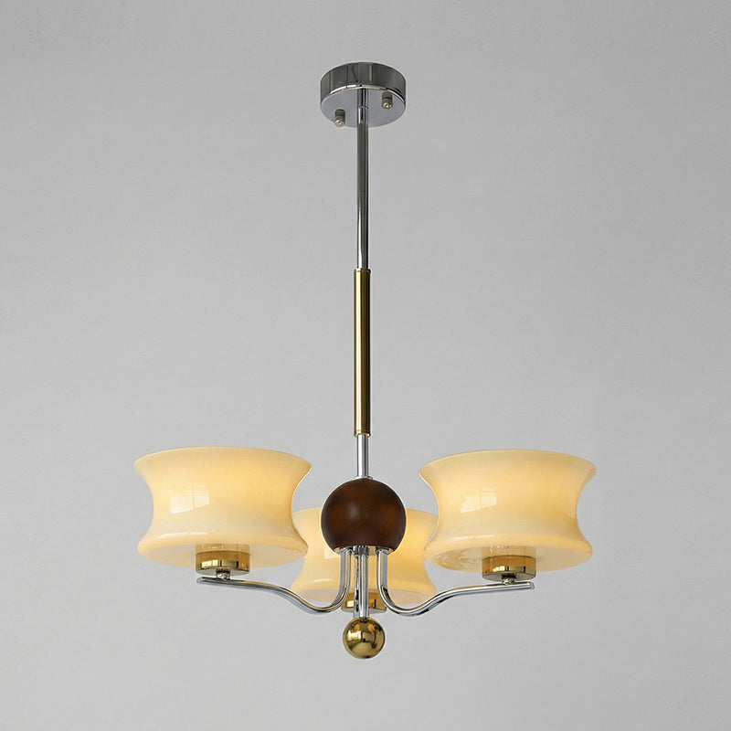 Anath Modern Glass Creamy Chandelier