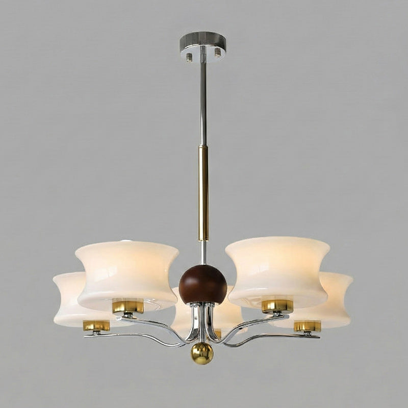 Anath Modern Glass Creamy Chandelier