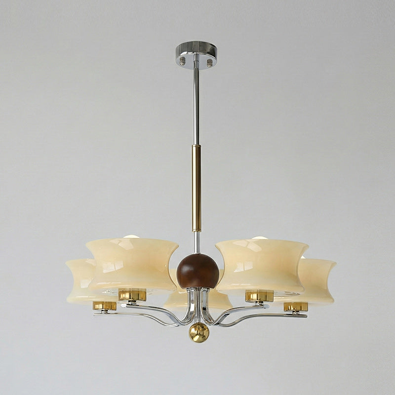 Anath Modern Glass Creamy Chandelier