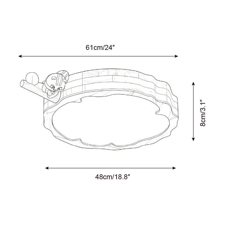 FableLume Cute Wood Ceiling Lamp