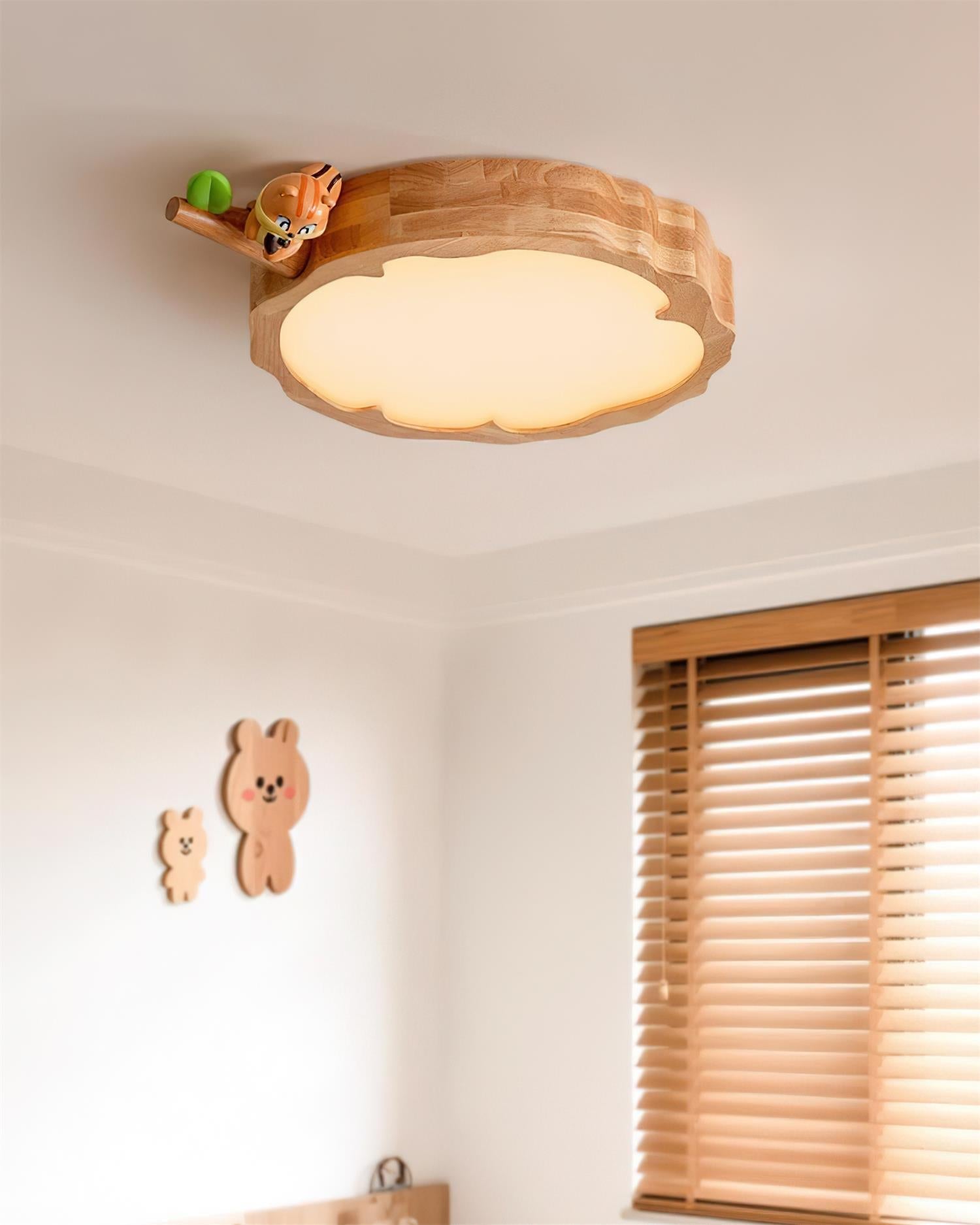 FableLume Cute Wood Ceiling Lamp