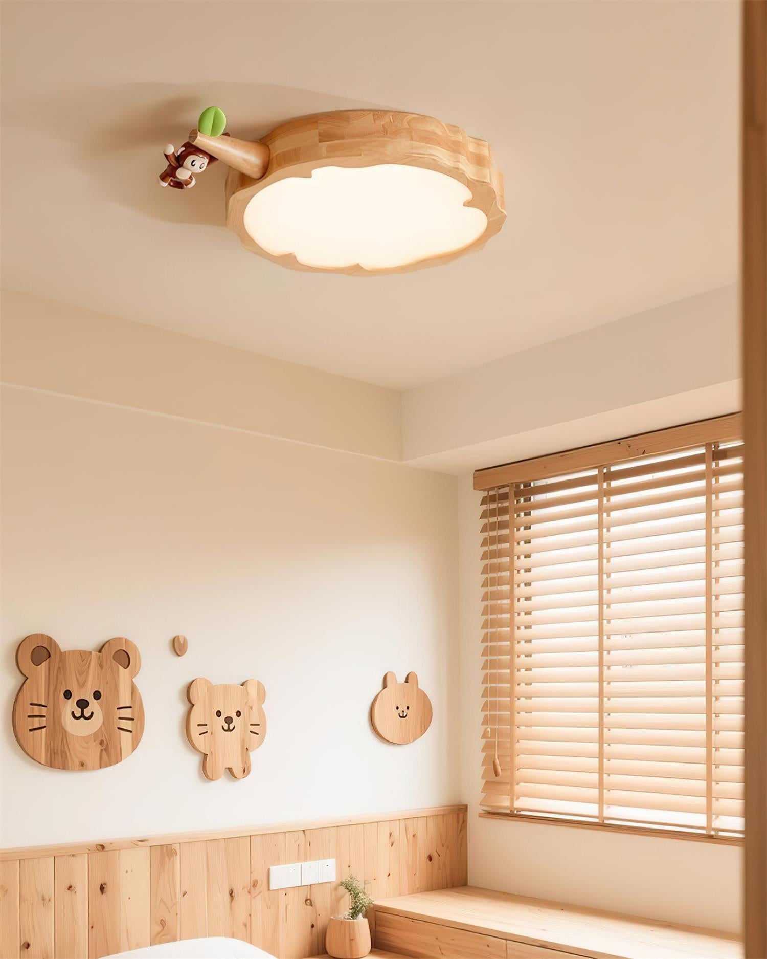 FableLume Cute Wood Ceiling Lamp