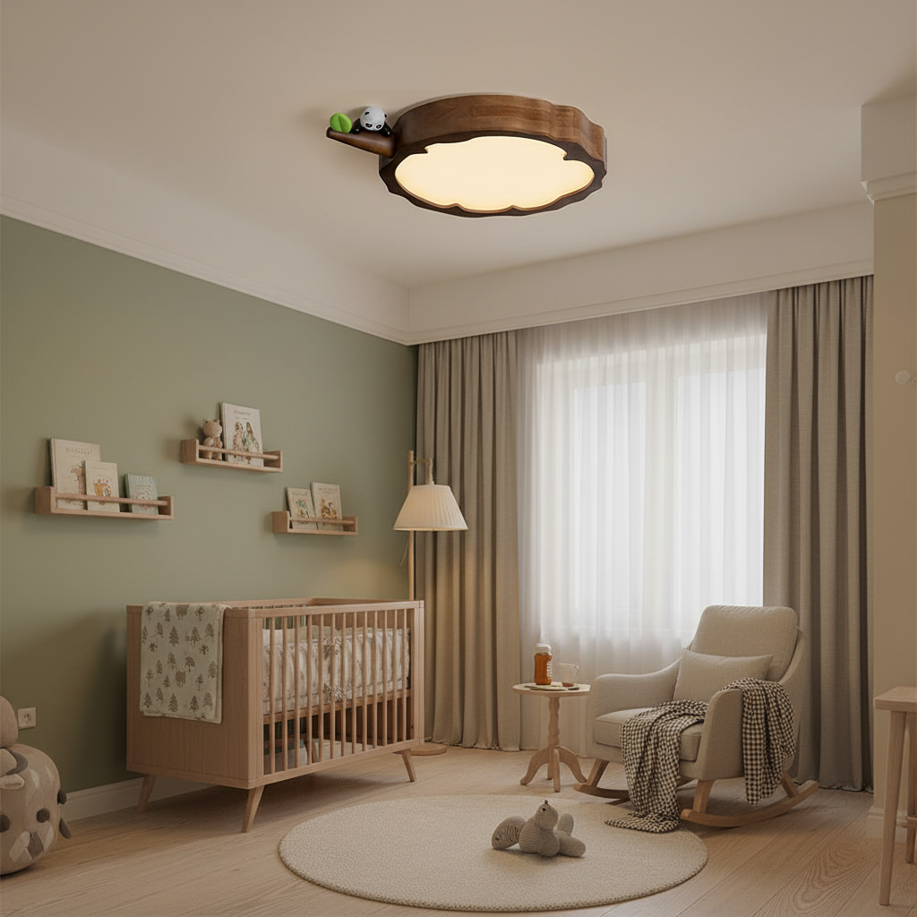FableLume Cute Wood Ceiling Lamp
