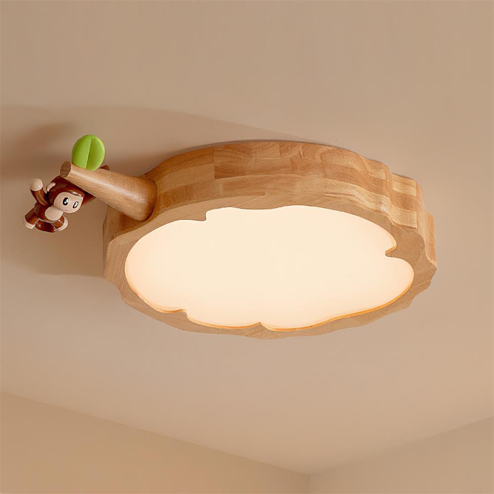FableLume Cute Wood Ceiling Lamp