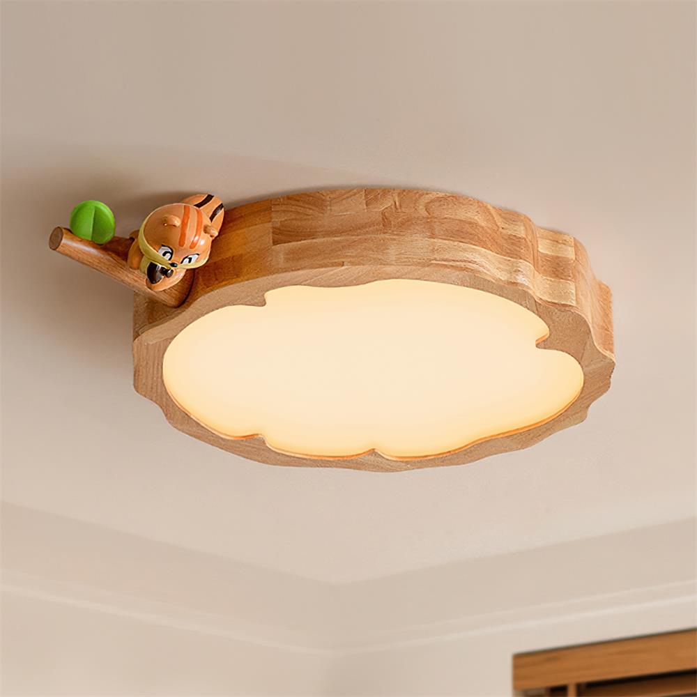 FableLume Cute Wood Ceiling Lamp