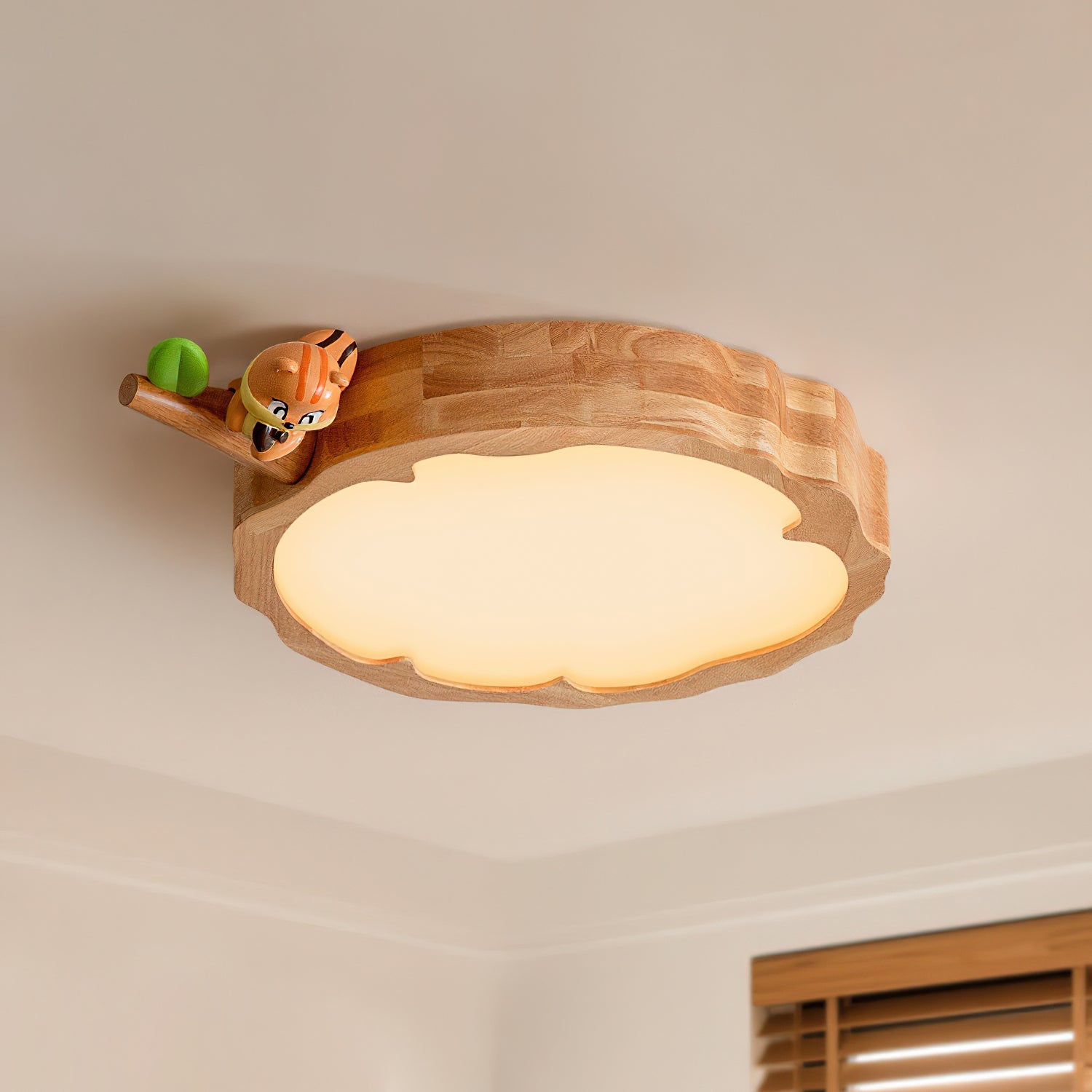 FableLume Cute Wood Ceiling Lamp