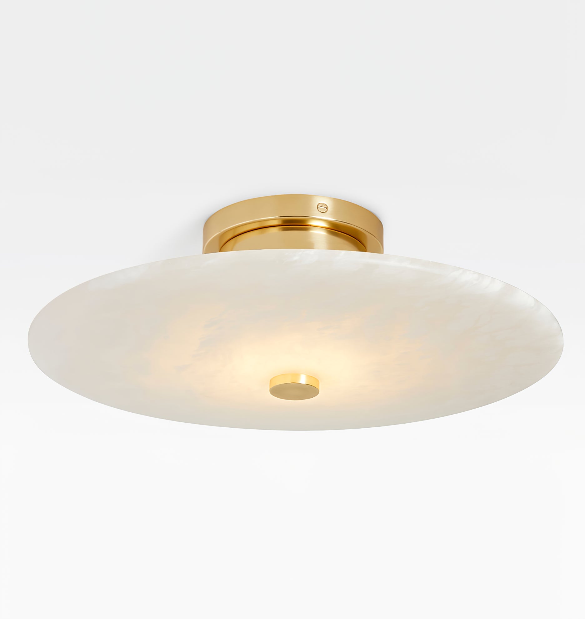 Clio Alabaster Flush Mount Light - Blowlighting