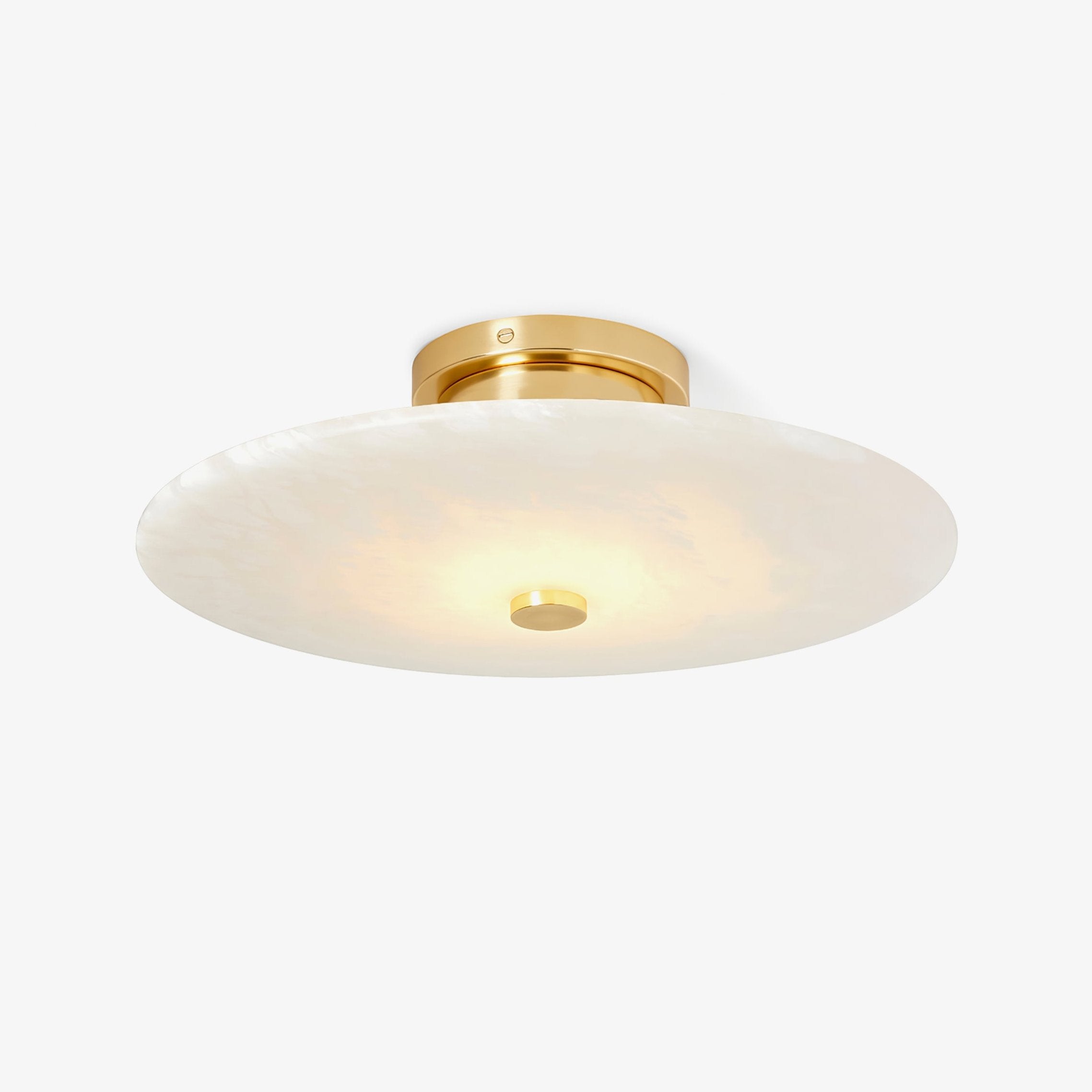 Clio Alabaster Flush Mount Light - Blowlighting