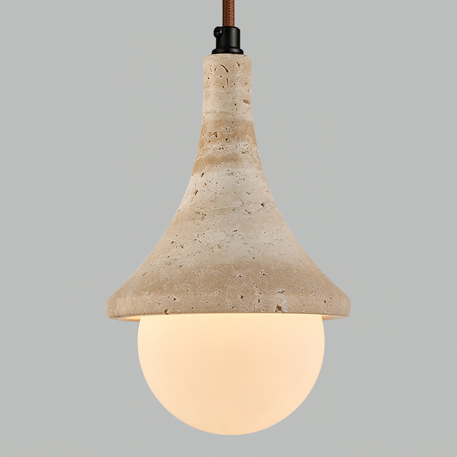 Annadel Wabi-Sabi Travertine Pendant Light