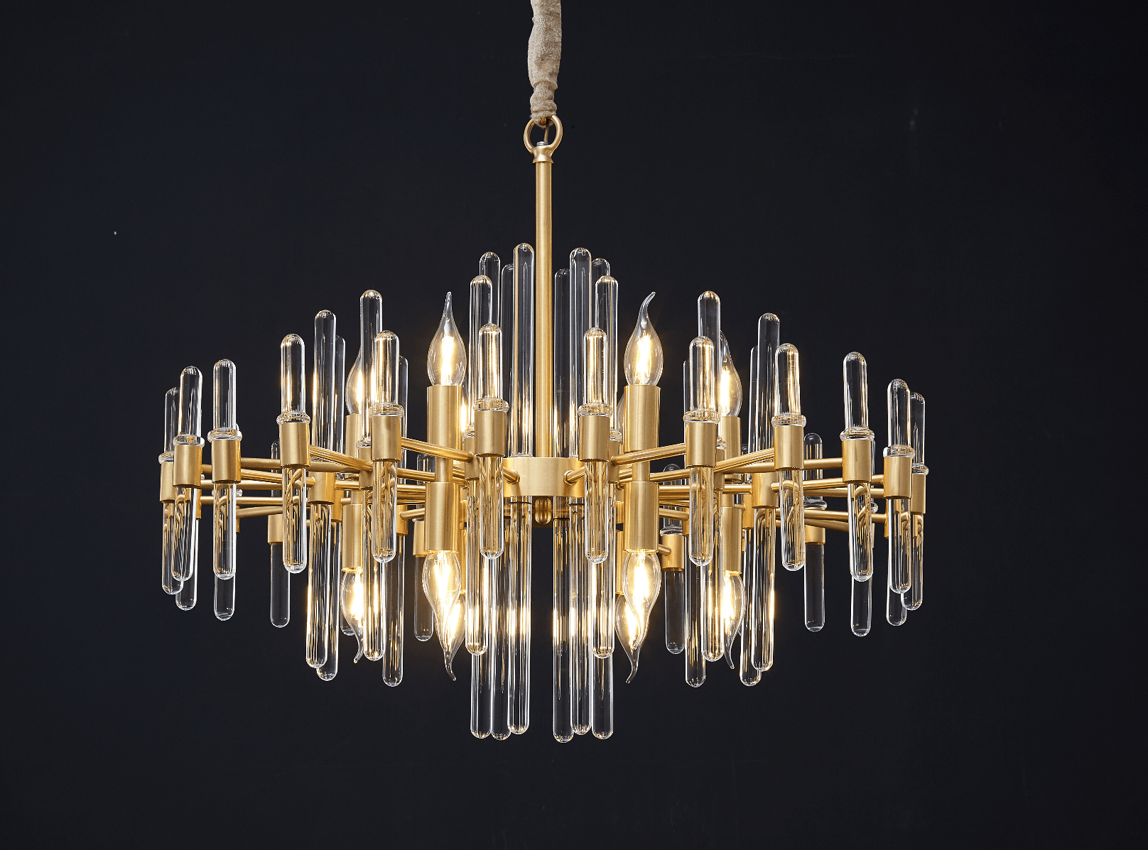 Vintage Antique Brass Chandelier - Blowlighting