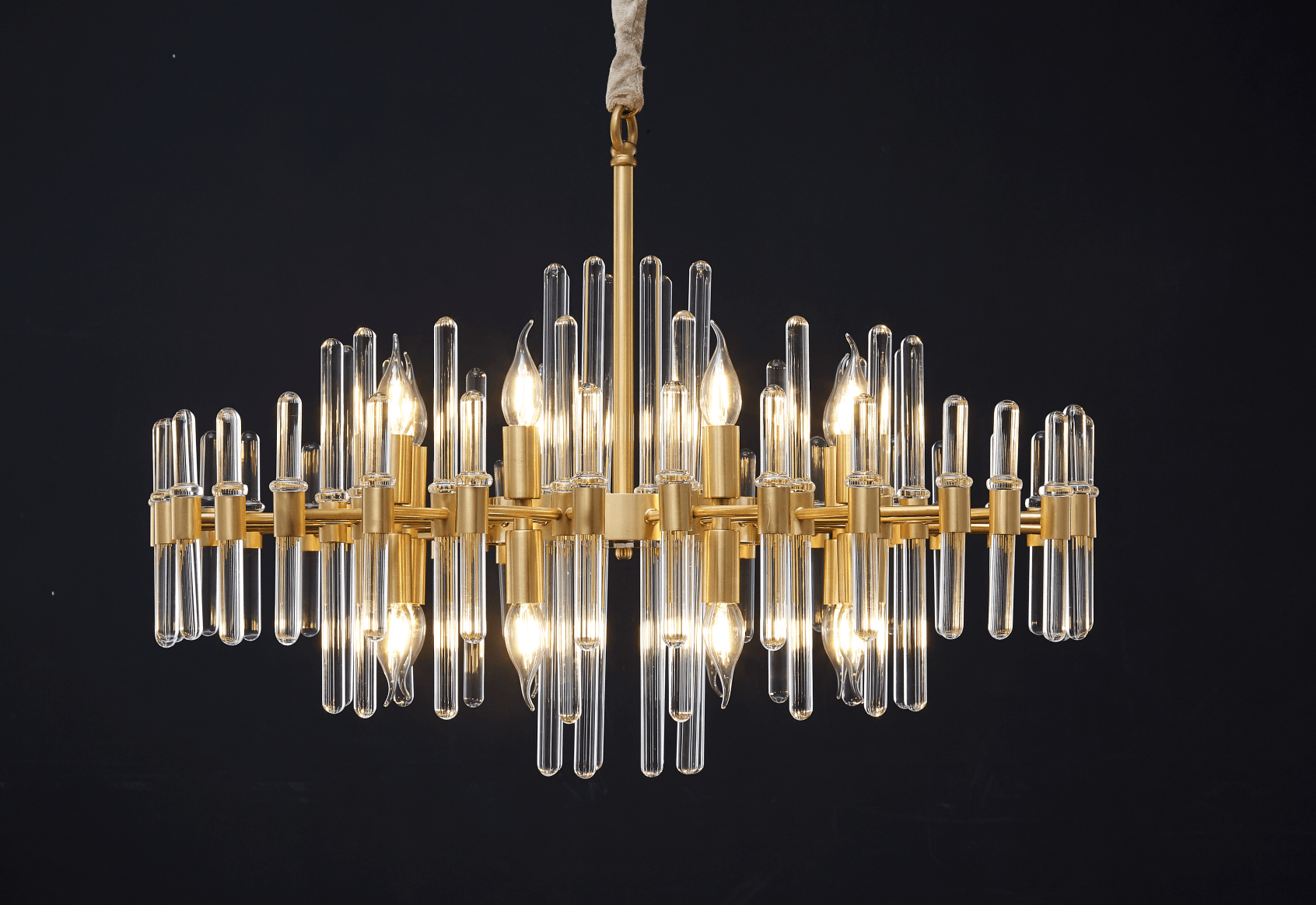 Vintage Antique Brass Chandelier - Blowlighting