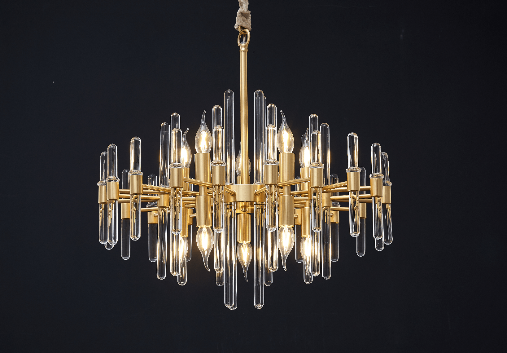 Vintage Antique Brass Chandelier - Blowlighting