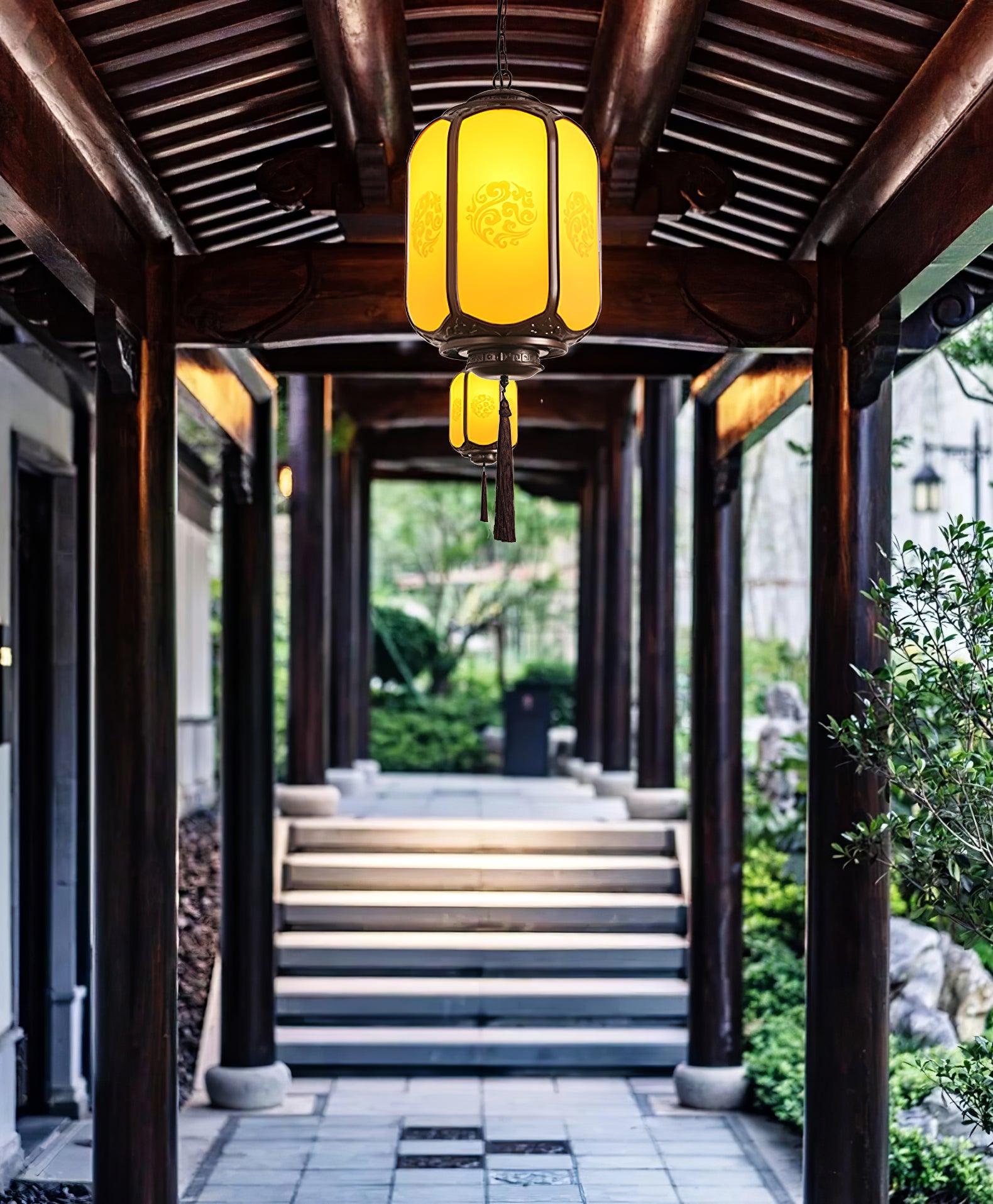 Antique Lantern Outdoor Pendant Light - Blowlighting