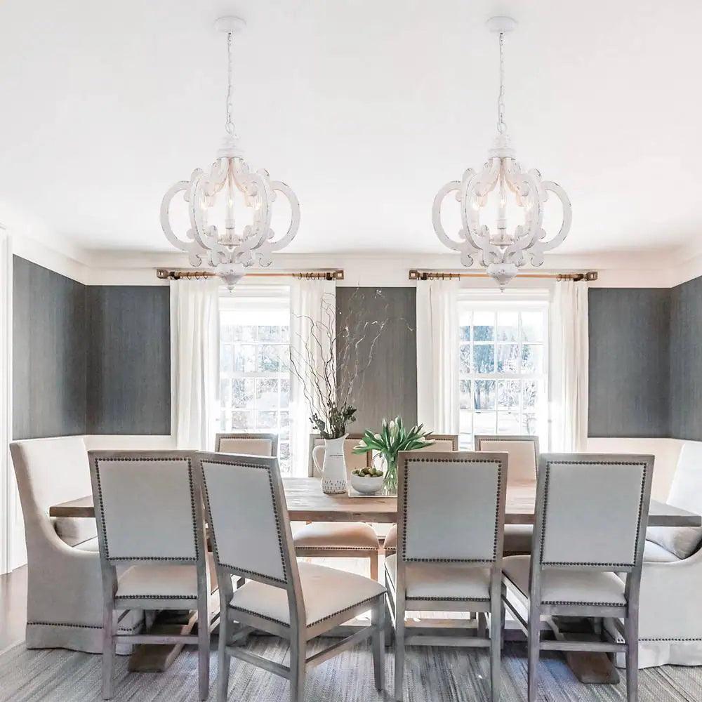 Antique White Style Chandelier - Blowlighting