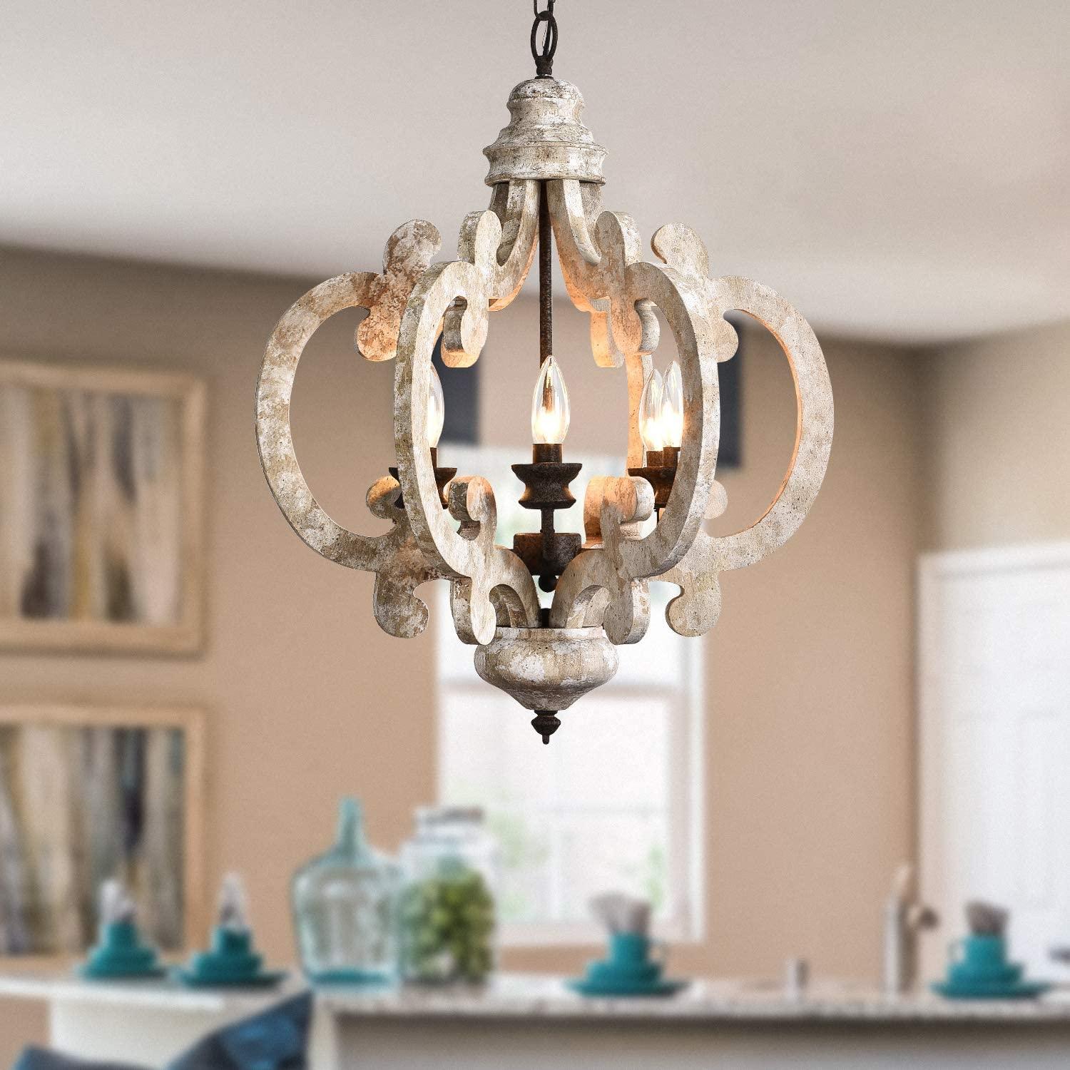 Antique White Style Chandelier - Blowlighting