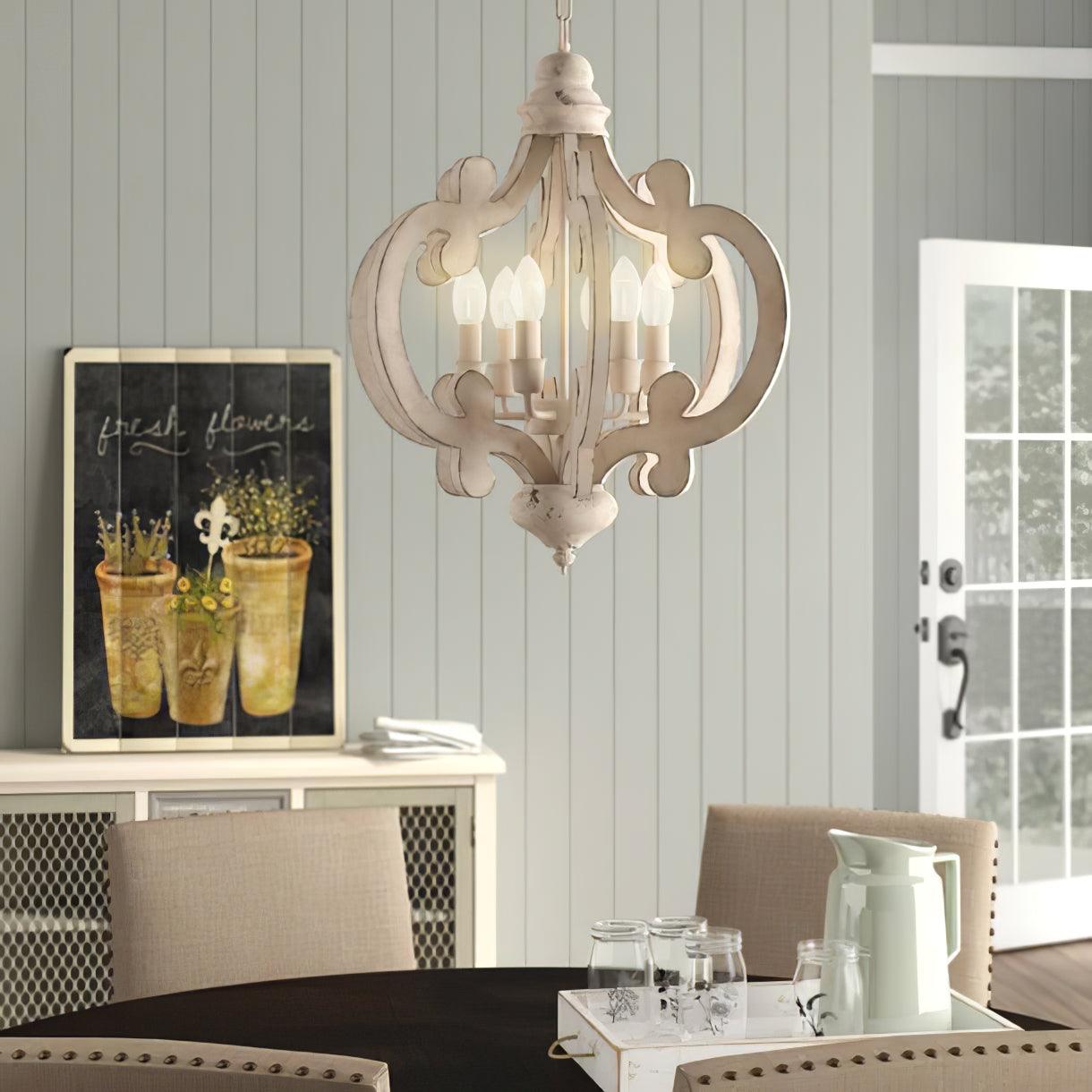 Antique White Style Chandelier - Blowlighting