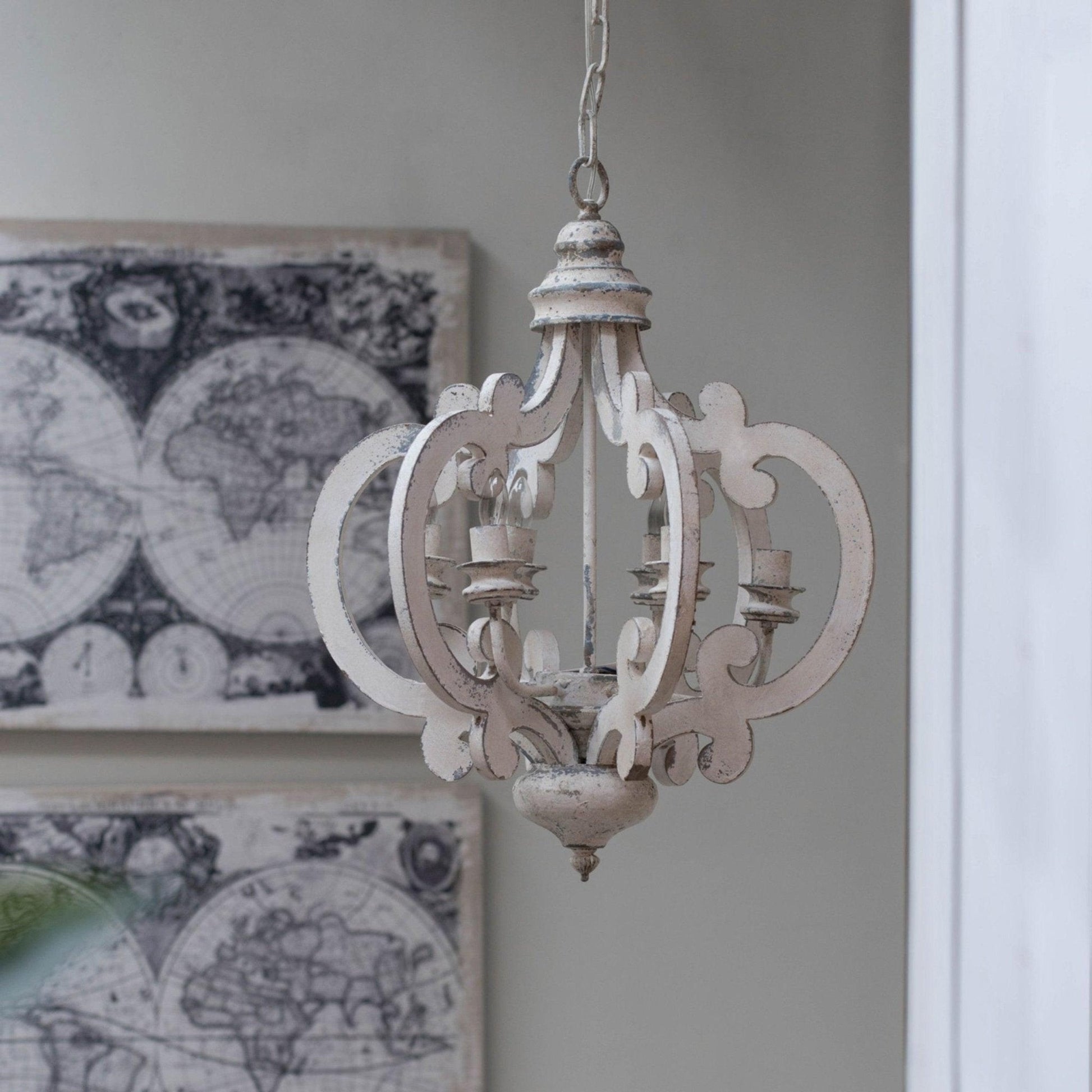 Antique White Style Chandelier - Blowlighting