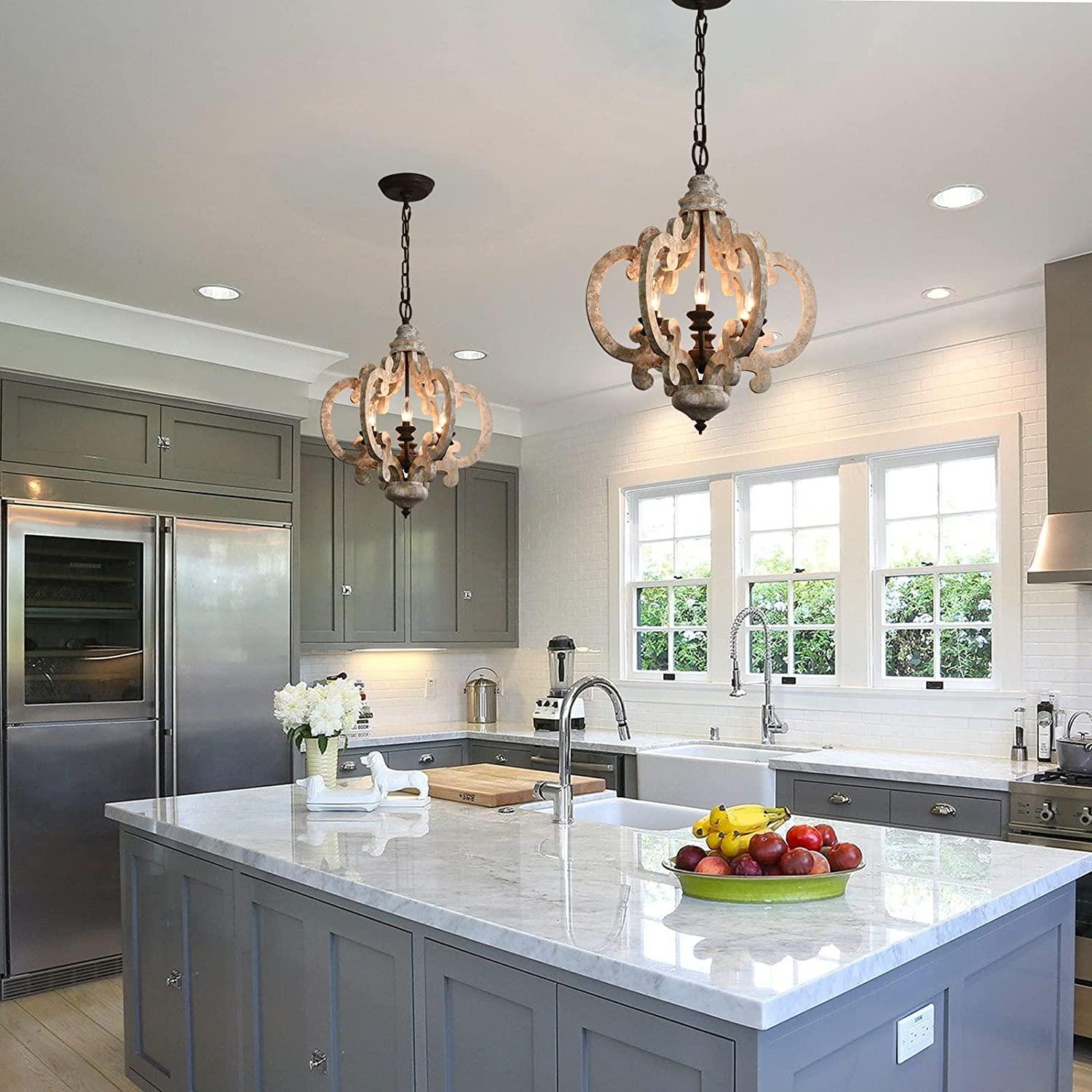 Antique White Style Chandelier - Blowlighting